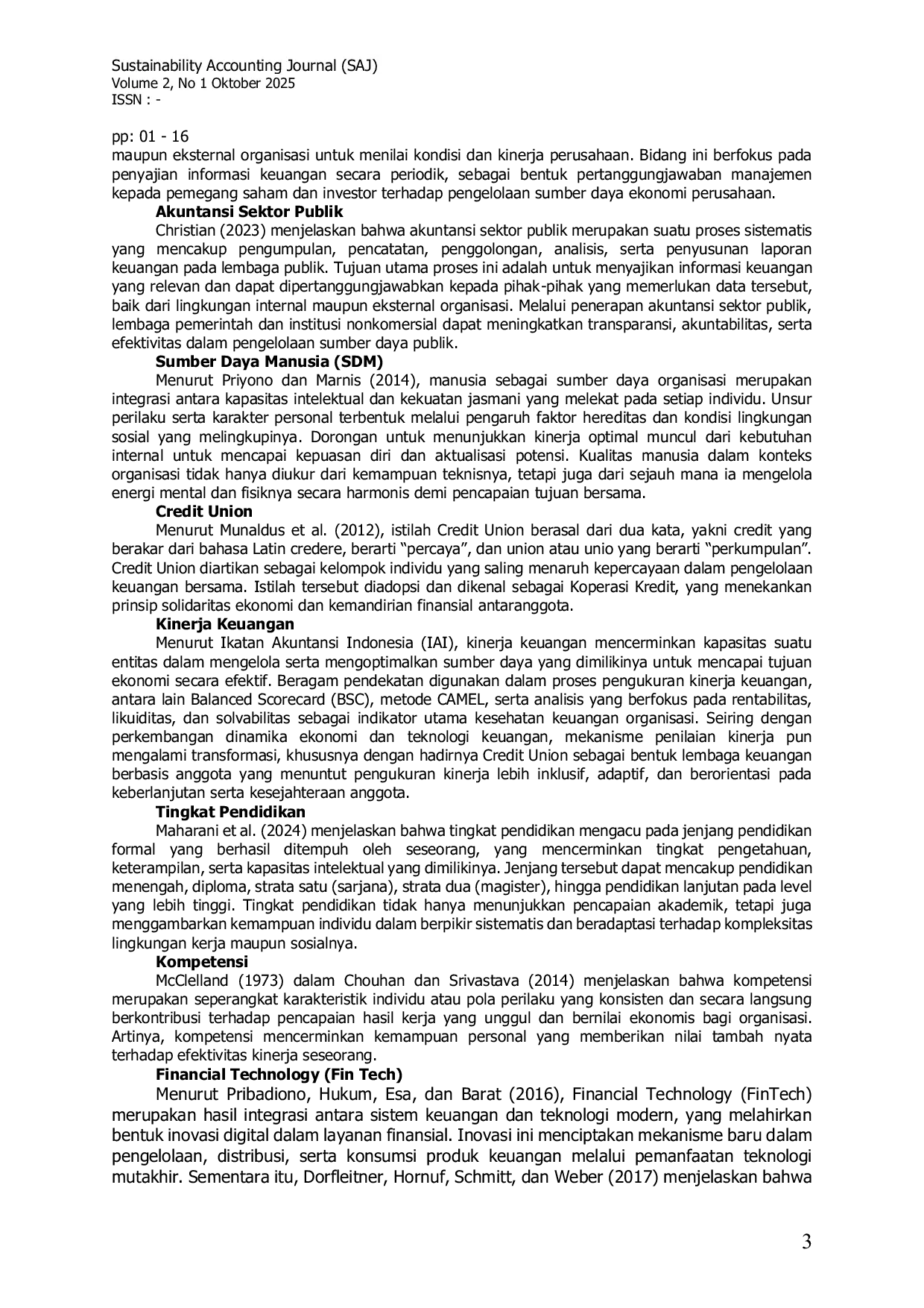 JURIS Pengaruh Tingkat Pendidikan Kompetensi Manajemen Dan Pemanfaatan Financial Technology Terhadap Kinerja Keuangan Studi Pada Koperasi Cu Betang Asi Di Kalimantan Tengah