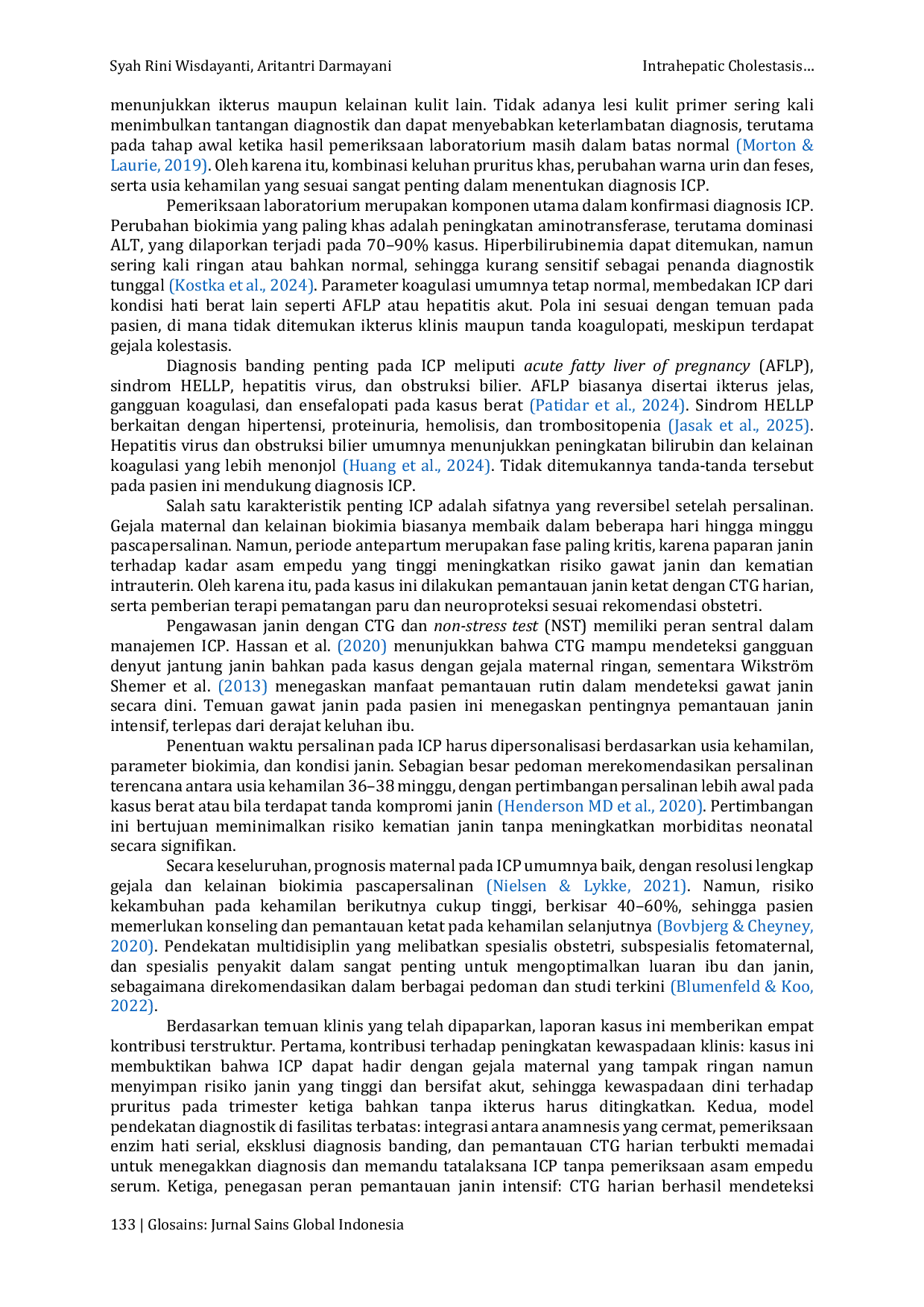 JURIS Suspek Intrahepatic Cholestasis of Pregnancy Tanpa Pemeriksaan Bile Acid Tantangan Diagnosis di Fasilitas Terbatas dan Luaran Janin