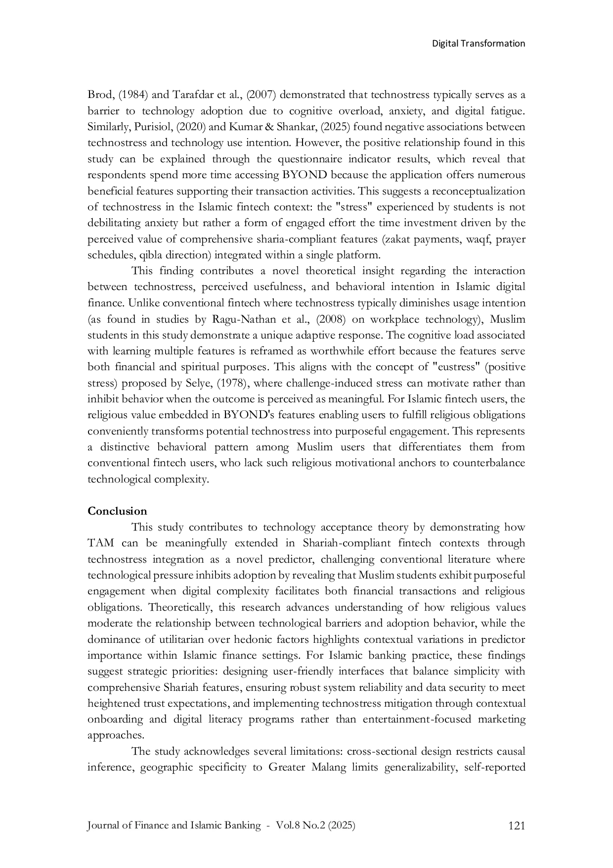 JURIS Digital Transformation in Islamic Banking Examining User Adoption of BYOND BSI in Indonesia