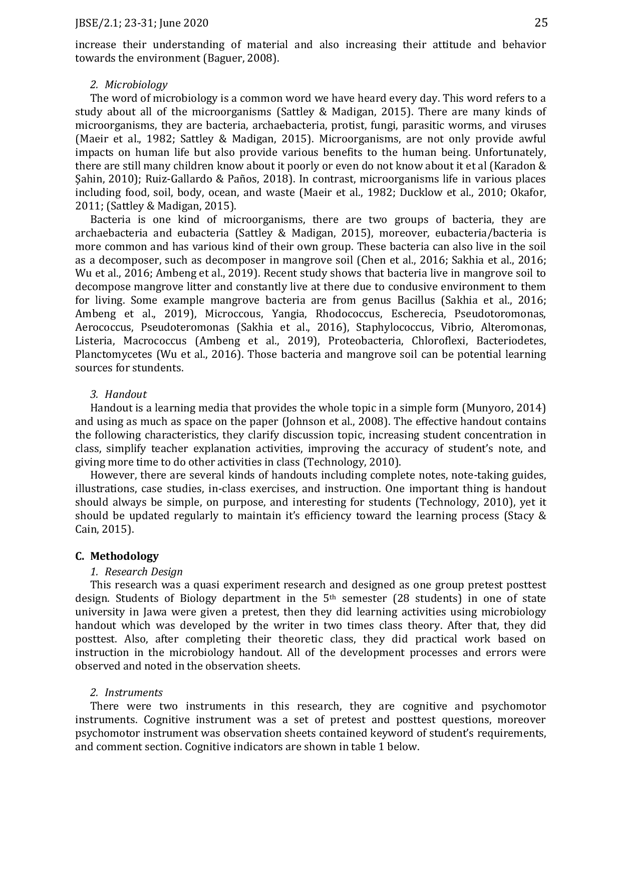 JURIS The Result of Second Field Test of Cellulose Degrading Bacteria from Mangrove Soil Microbiology Handout