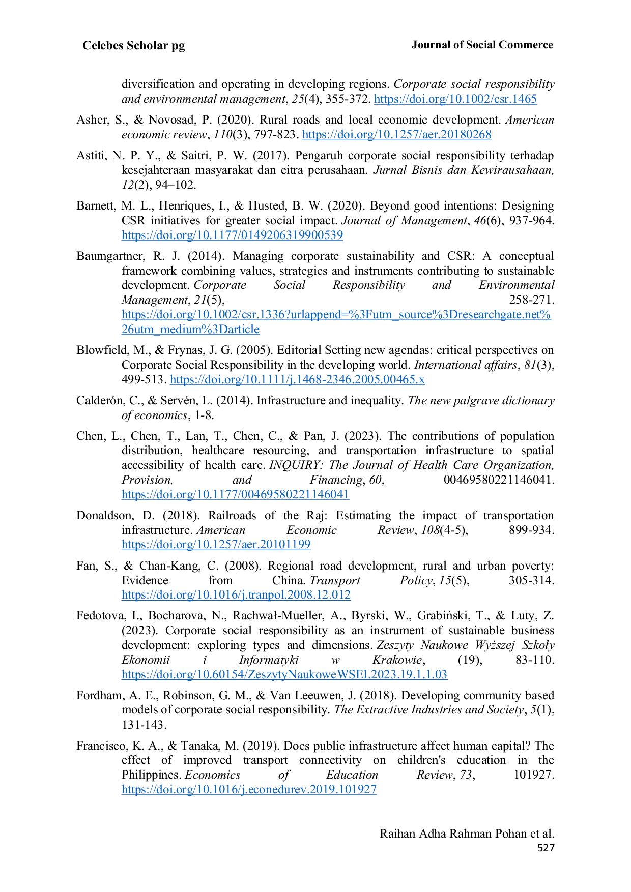 JURIS The Influence of Corporate Social Responsibility Effectiveness on Community Welfare A Study of Social Value Exchange in Rural Infrastructure Development