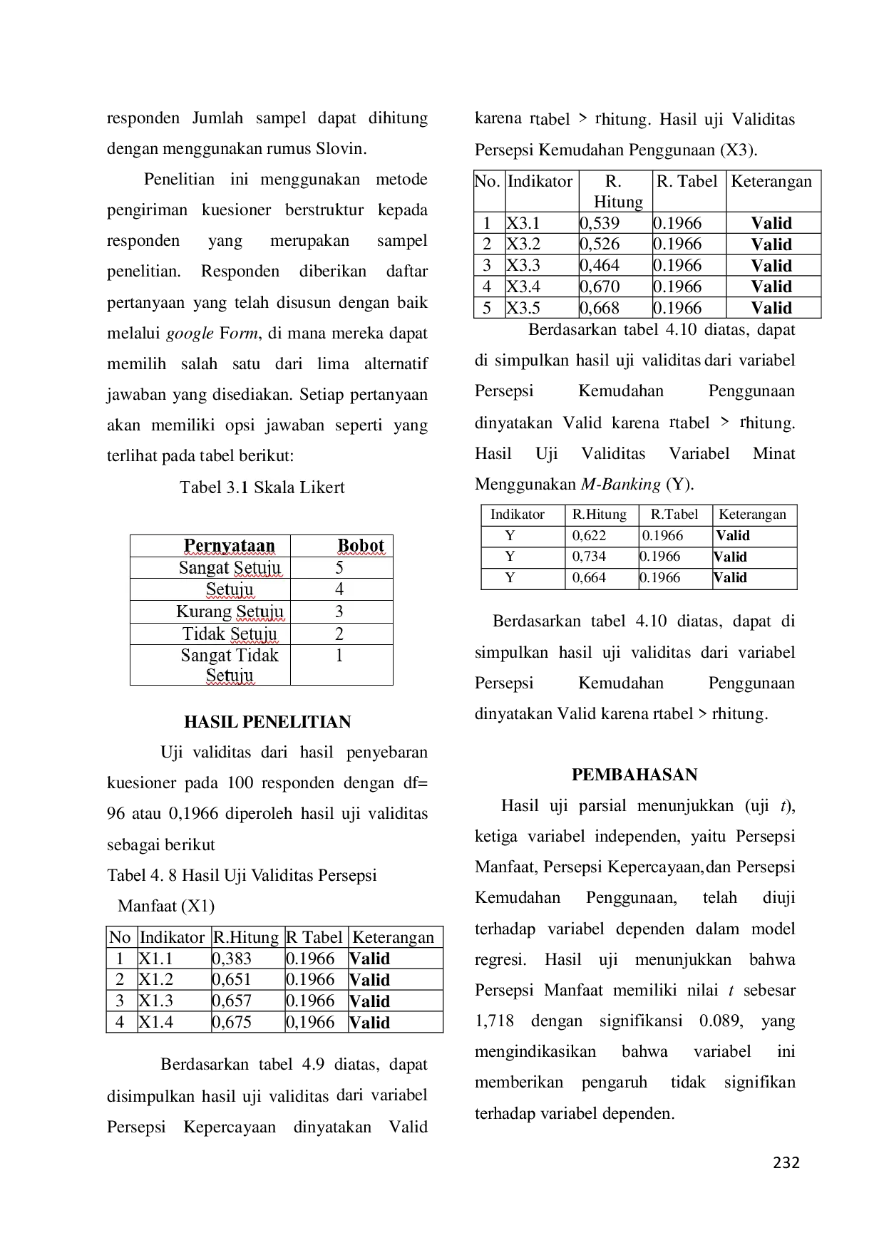 JURIS Pengaruh Persepsi Manfaat Kepercayaan Dan Kemudahan Penggunaan Terhadap Minat Nasabah Menggunakan Mobile Banking Di Bri Kcp Universitas Jember