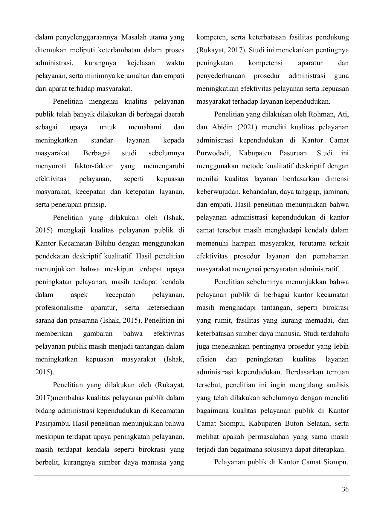 JURIS Kualitas Pelayanan Publik Pada Kantor Camat Siompu Kabupaten Buton Selatan