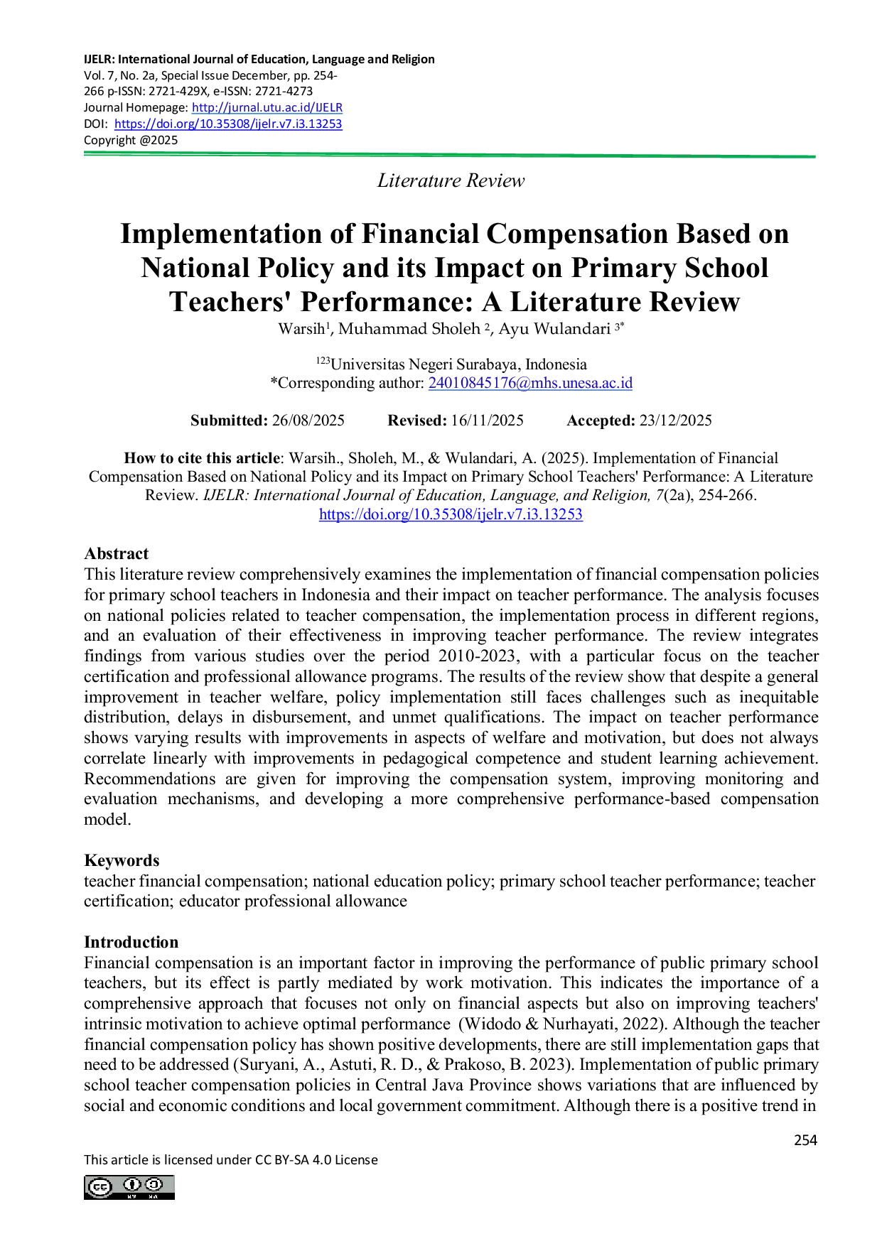 JURIS The Effect of Student Guidance Policy Implementation on Student Management on the Discipline of Students in Public Junior High Schools in Madiun City
