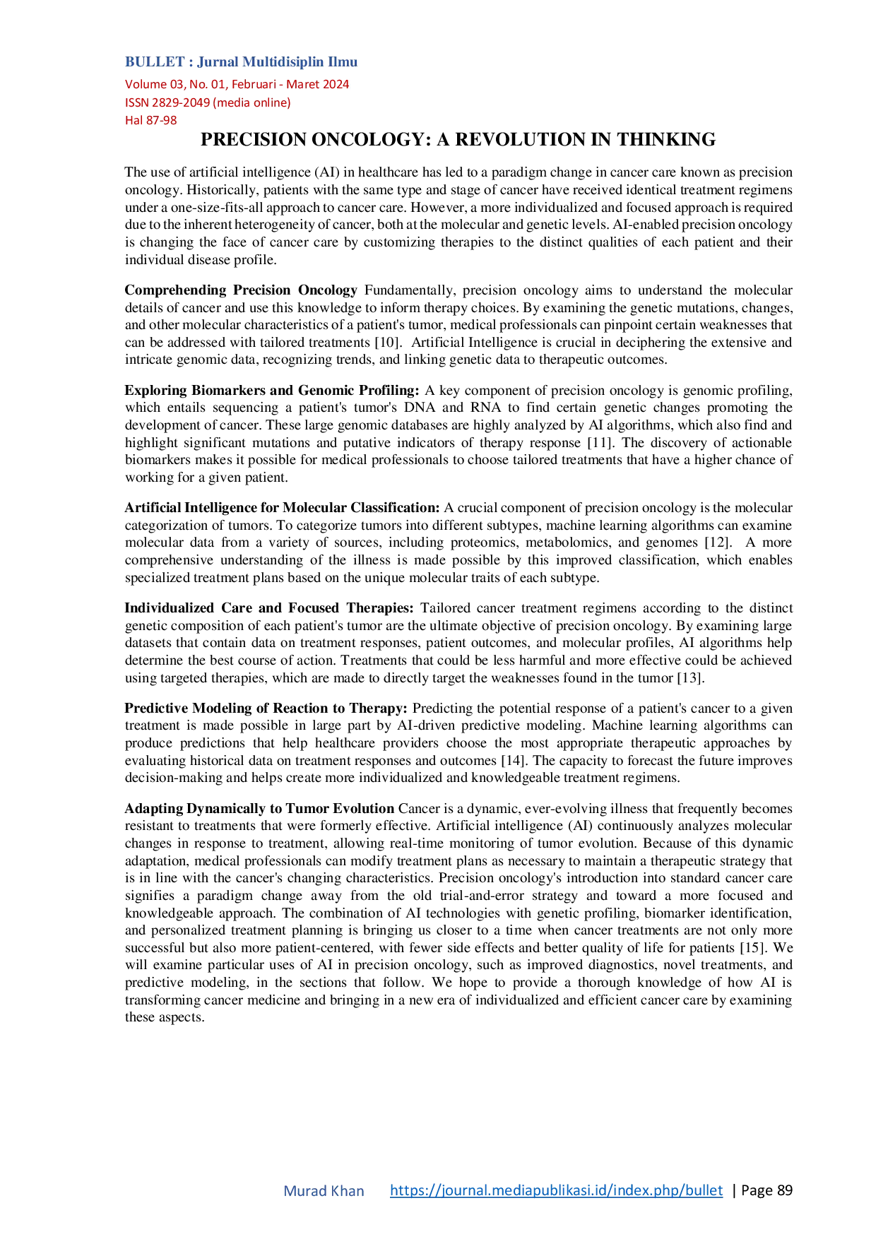 JURIS AI Powered Healthcare Revolution An Extensive Examination of Innovative Methods in Cancer Treatment