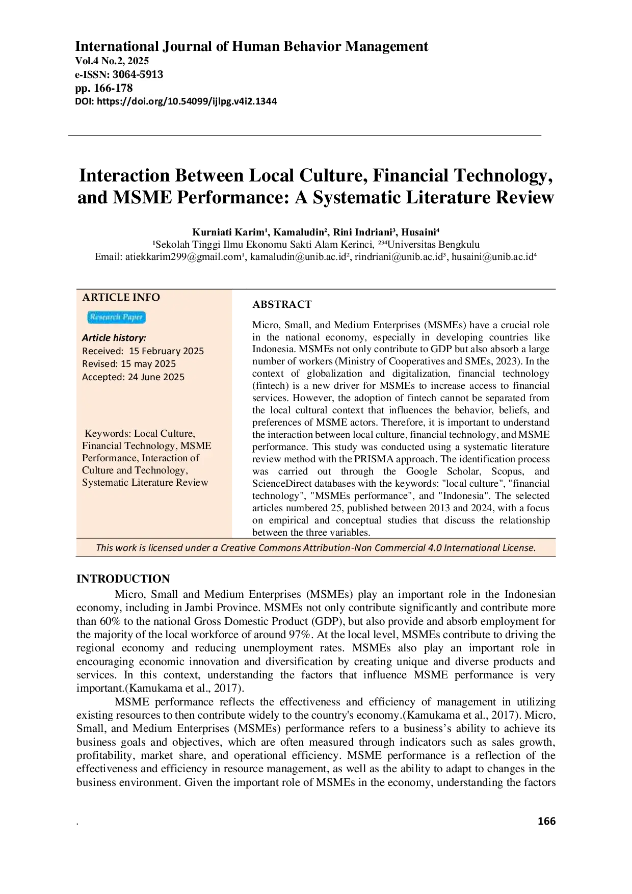 JURIS Interaksi Antara Budaya Lokal Teknologi Keuangan dan Kinerja UMKM Tinjauan Sistematis