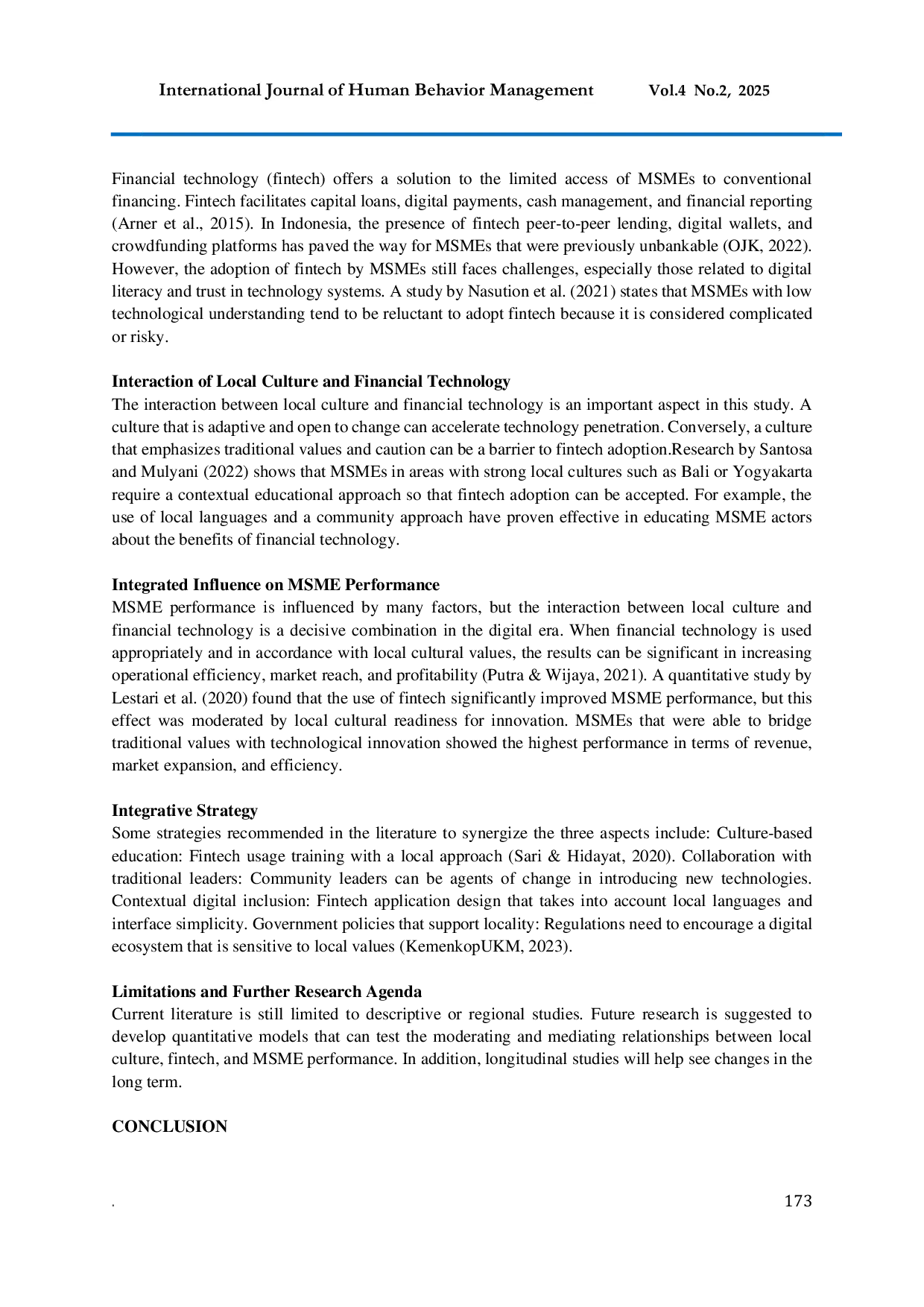 JURIS Interaksi Antara Budaya Lokal Teknologi Keuangan dan Kinerja UMKM Tinjauan Sistematis