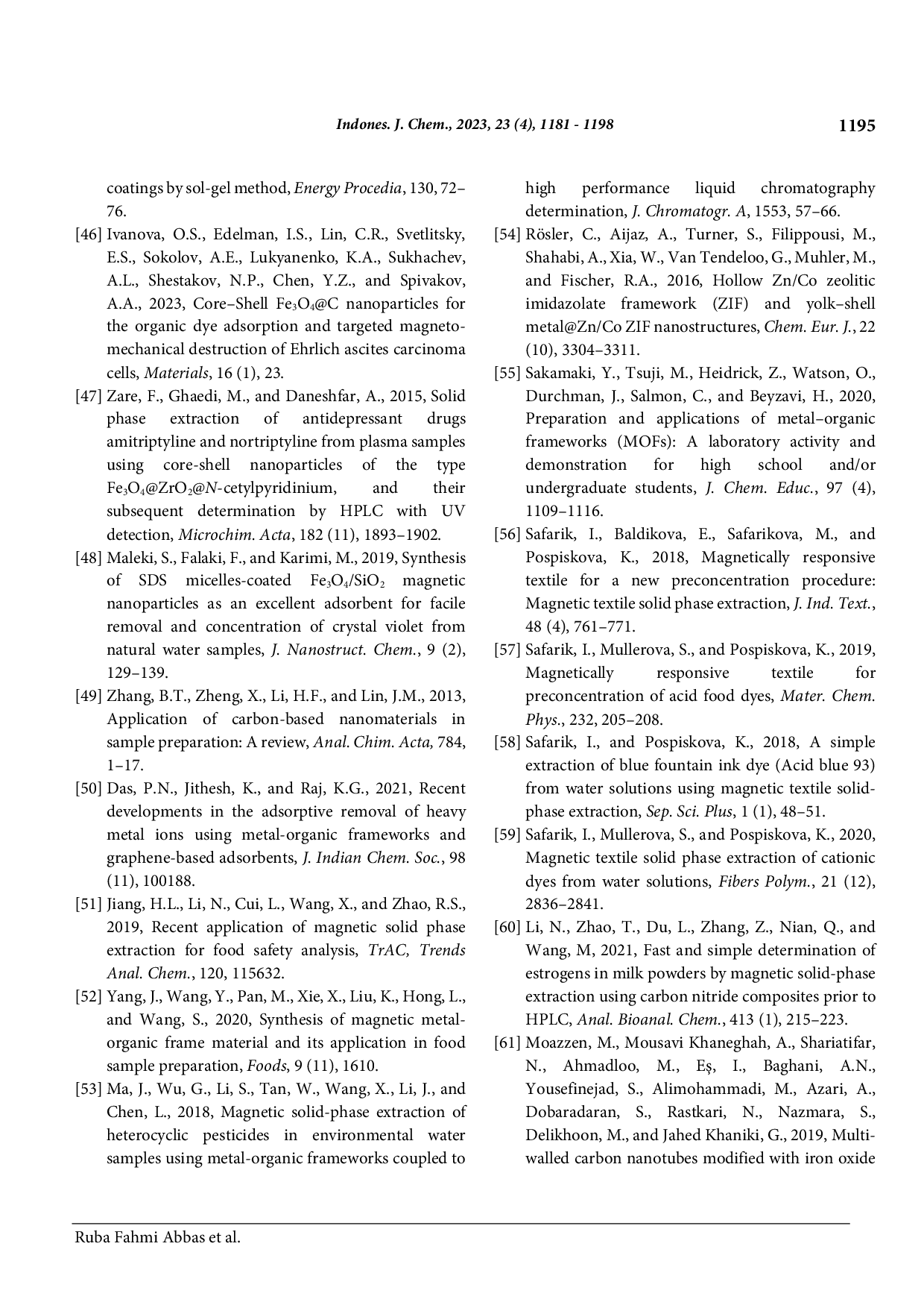 JURIS Magnetic Solid Phase Extraction for Determination of Dyes in Food and Water Samples
