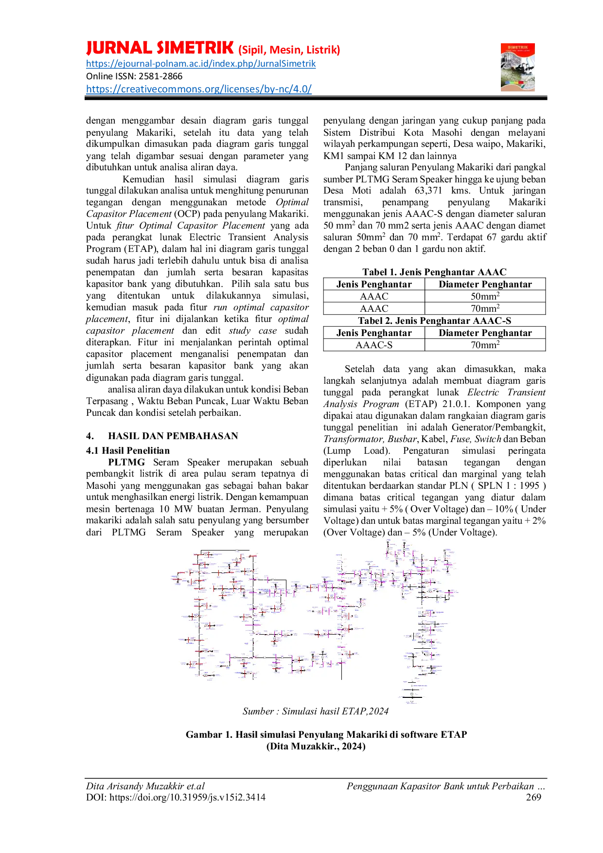 JURIS Penggunaan Kapasitor Bank untuk Perbaikan Profil Tegangan Pada Penyulang Makariki Area Masohi