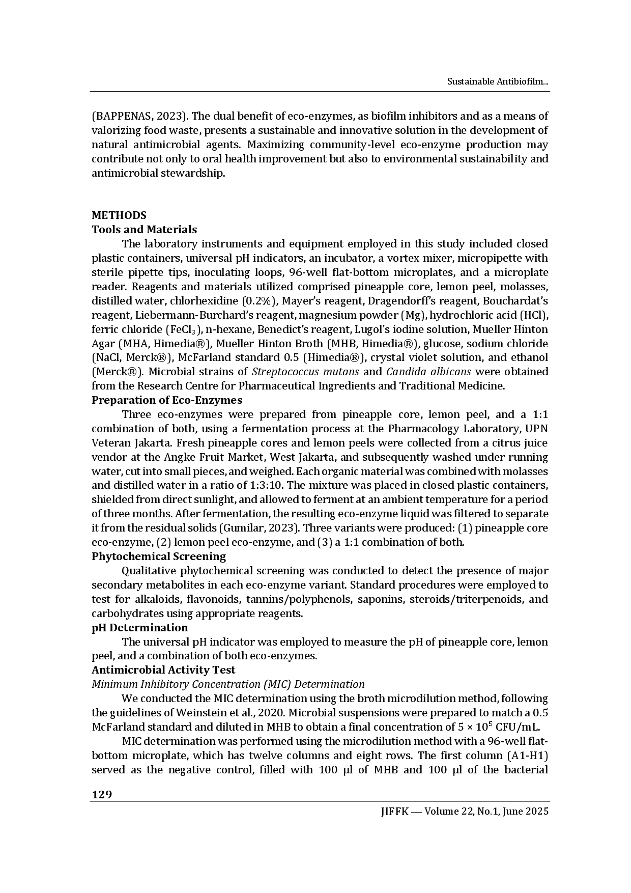 juris Sustainable Antibiofilm Strategy Using Fruit Waste Eco Enzyme from Pineapple Core and Lemon Peel Against Streptococcus mutans and Candida albicans