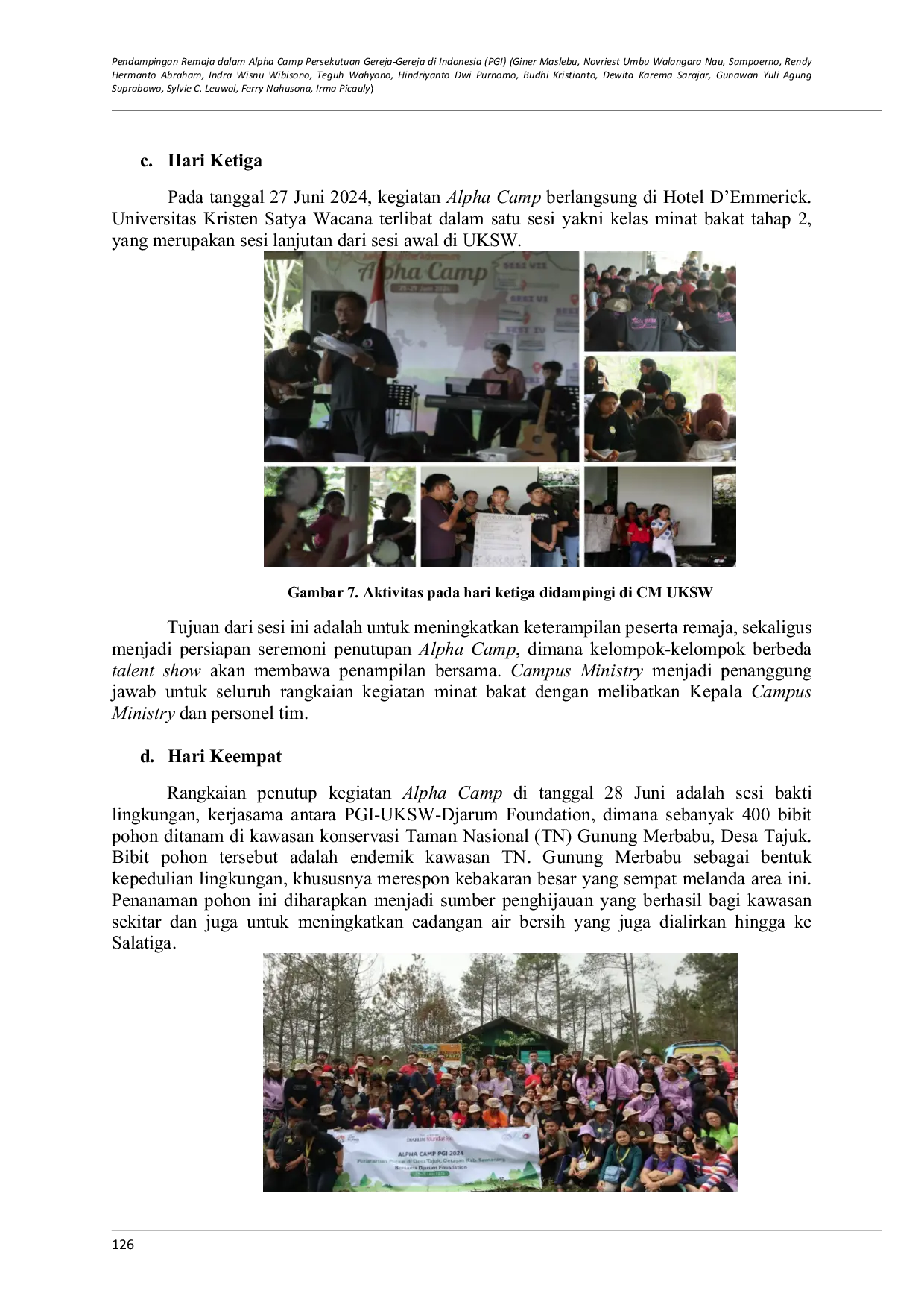 JURIS Pendampingan Remaja dalam Alpha Camp Persekutuan Gereja Gereja di Indonesia PGI