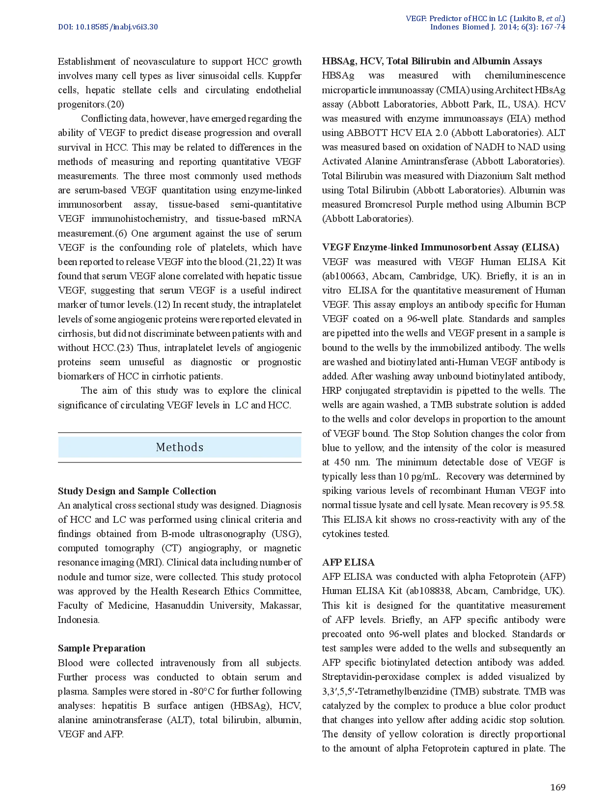 juris Vascular Endothelial Growth Factor Level as A Predictor of Hepatocellular Carcinoma in Liver Cirrhosis Patients