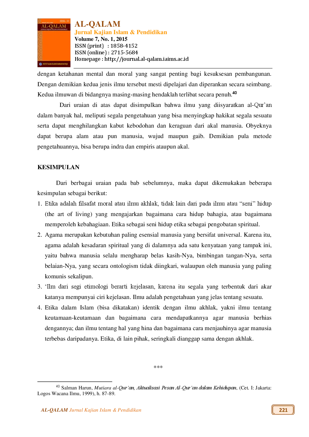 juris Pertimbangan Etika Agama Dalam Aplikasi Ilmu