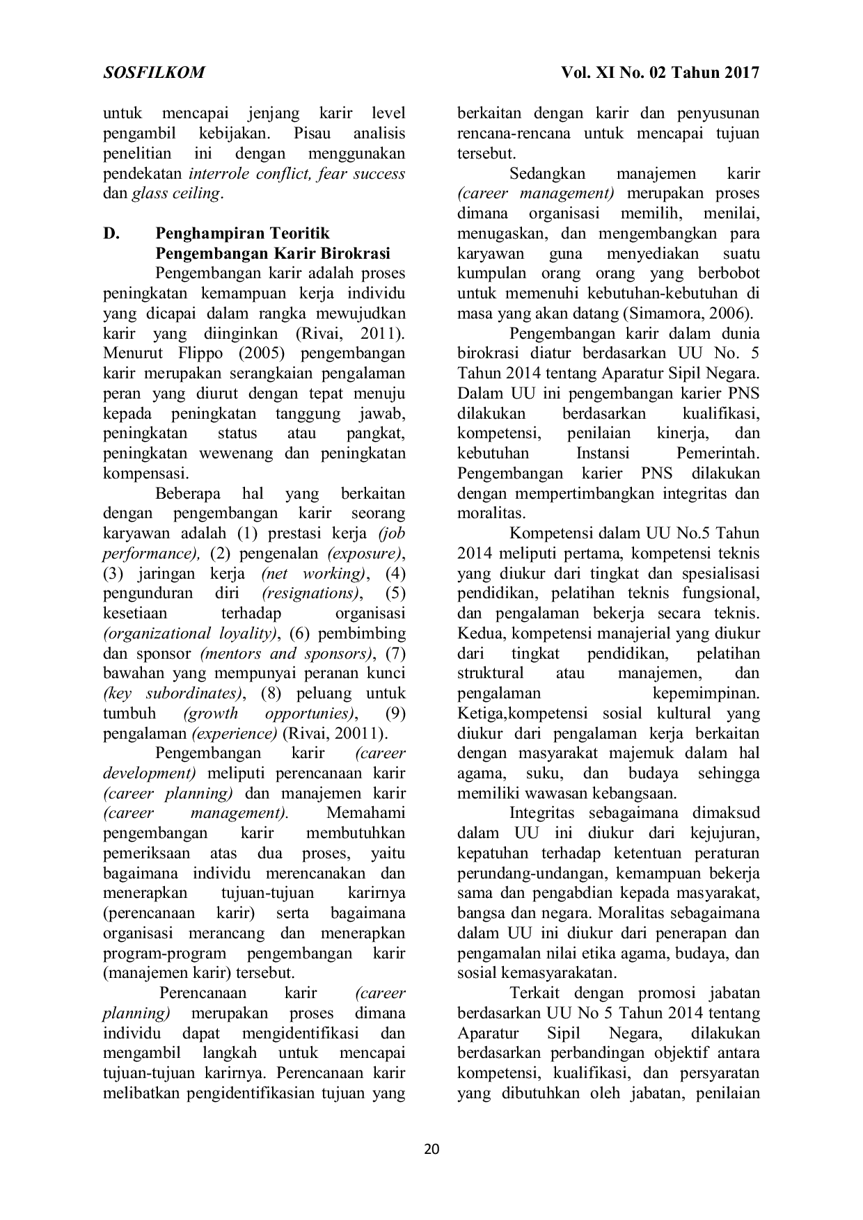 JURIS Determinan Hambatan Karir Birokrasi Perempuan di Pemerintah Kabupaten Cirebon