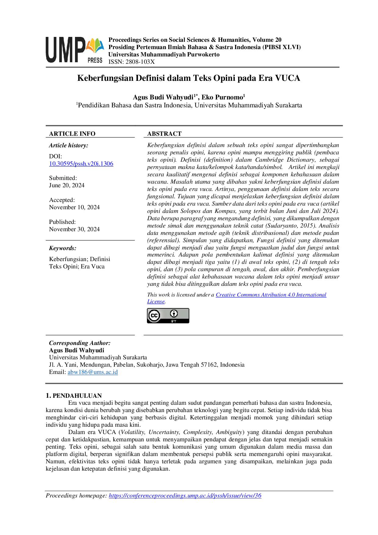 JURIS Keberfungsian Definisi dalam Teks Opini pada Era VUCA