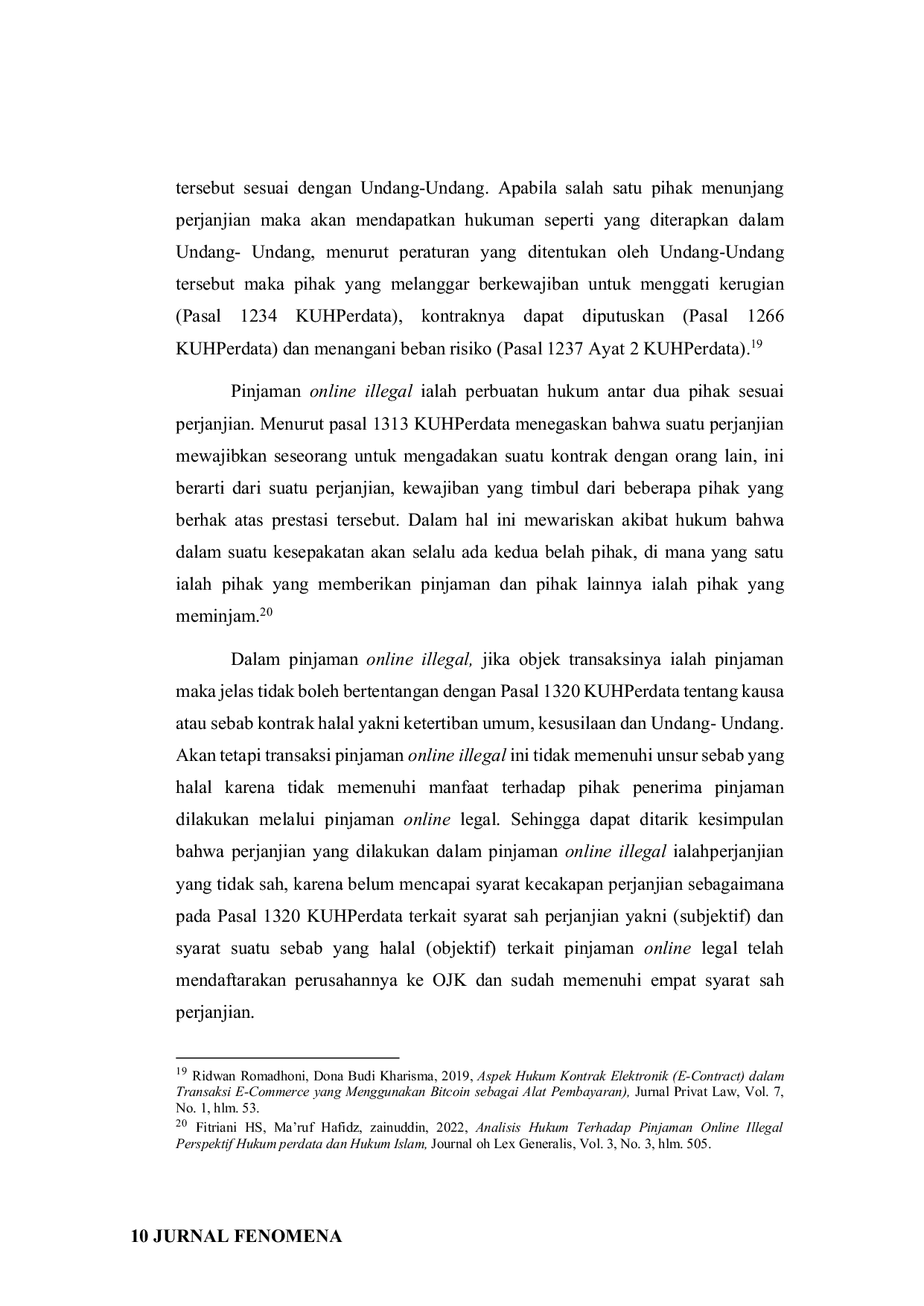 JURIS Kewenangan Otoritas Jasa Keuangan Untuk Mengatasi Layanan Pinjaman Online Illegal