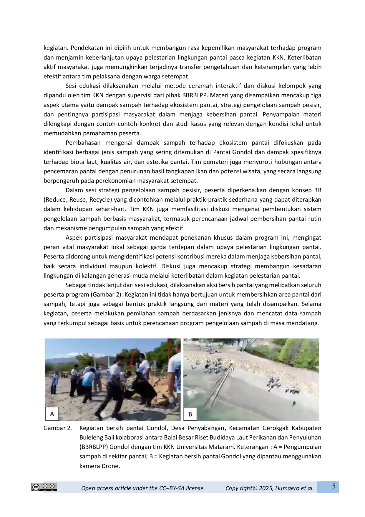 JURIS Edukasi Dan Aksi Bersih Pantai Gondol Upaya Pengembangan Mina Wisata Berkelanjutan Di Desa Penyabangan Bali