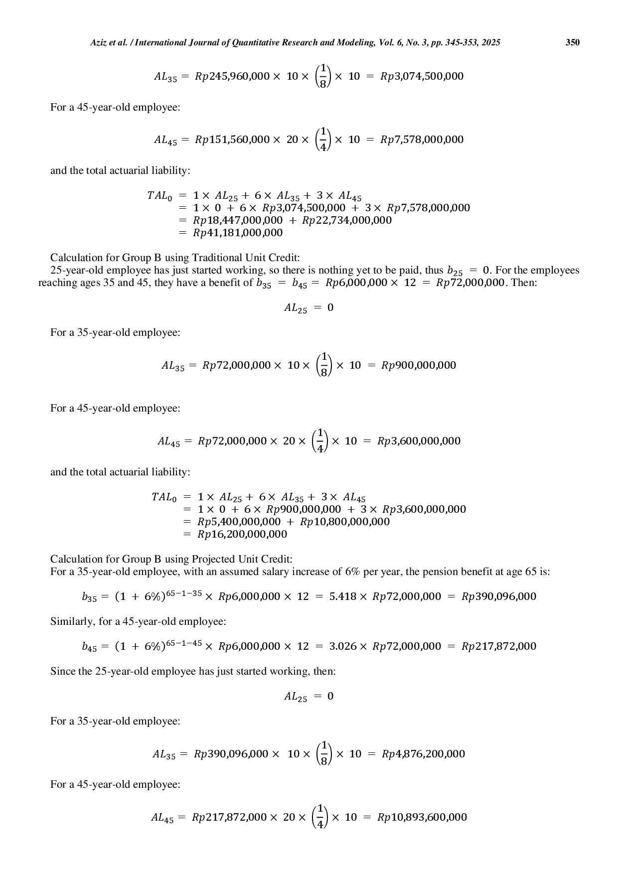 juris The Impact of Salary Increase Projection Assumptions on the Difference in Pension Liability Value between the Projected Unit Credit and Traditional Unit Credit Methods