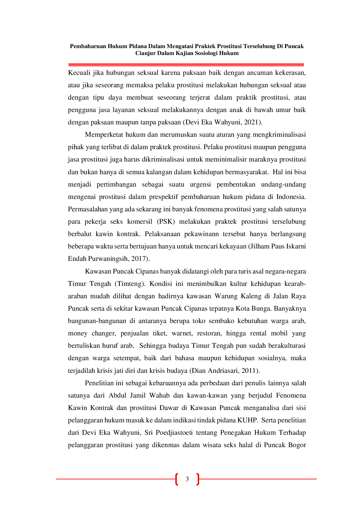 JURIS Pembaharuan Hukum Pidana Dalam Mengatasi Praktek Prostitusi Terselubung Di Puncak Cianjur Dalam Kajian Sosiologi Hukum