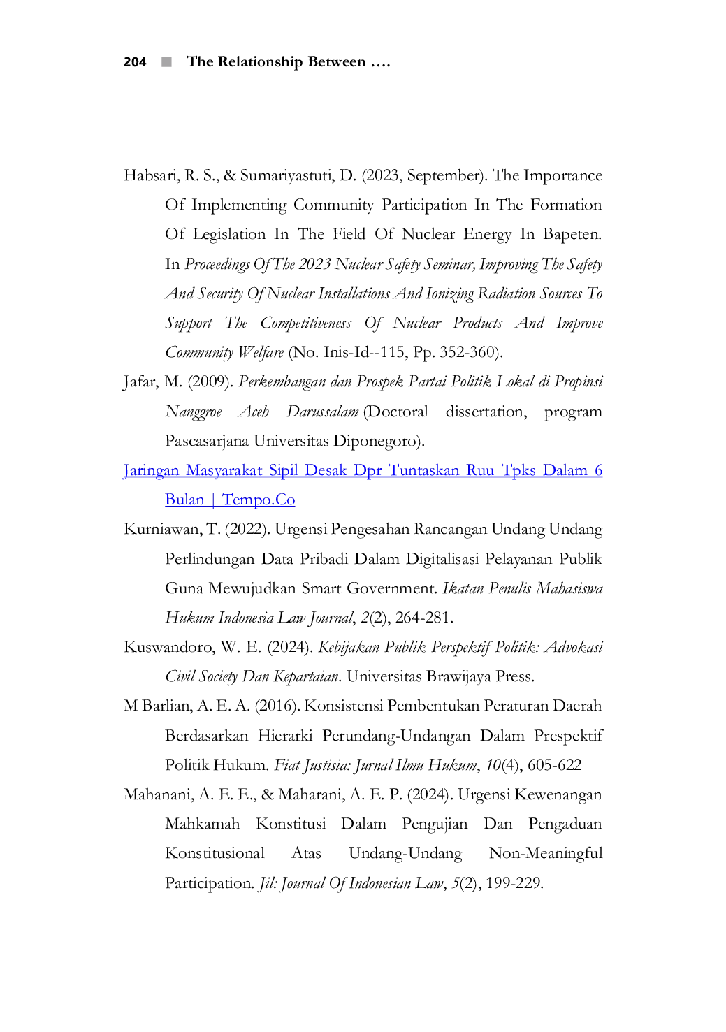 JURIS The Relationship Between Civil Society Movements and Political Parties In The Legal Politics Of Legislation In Indonesia