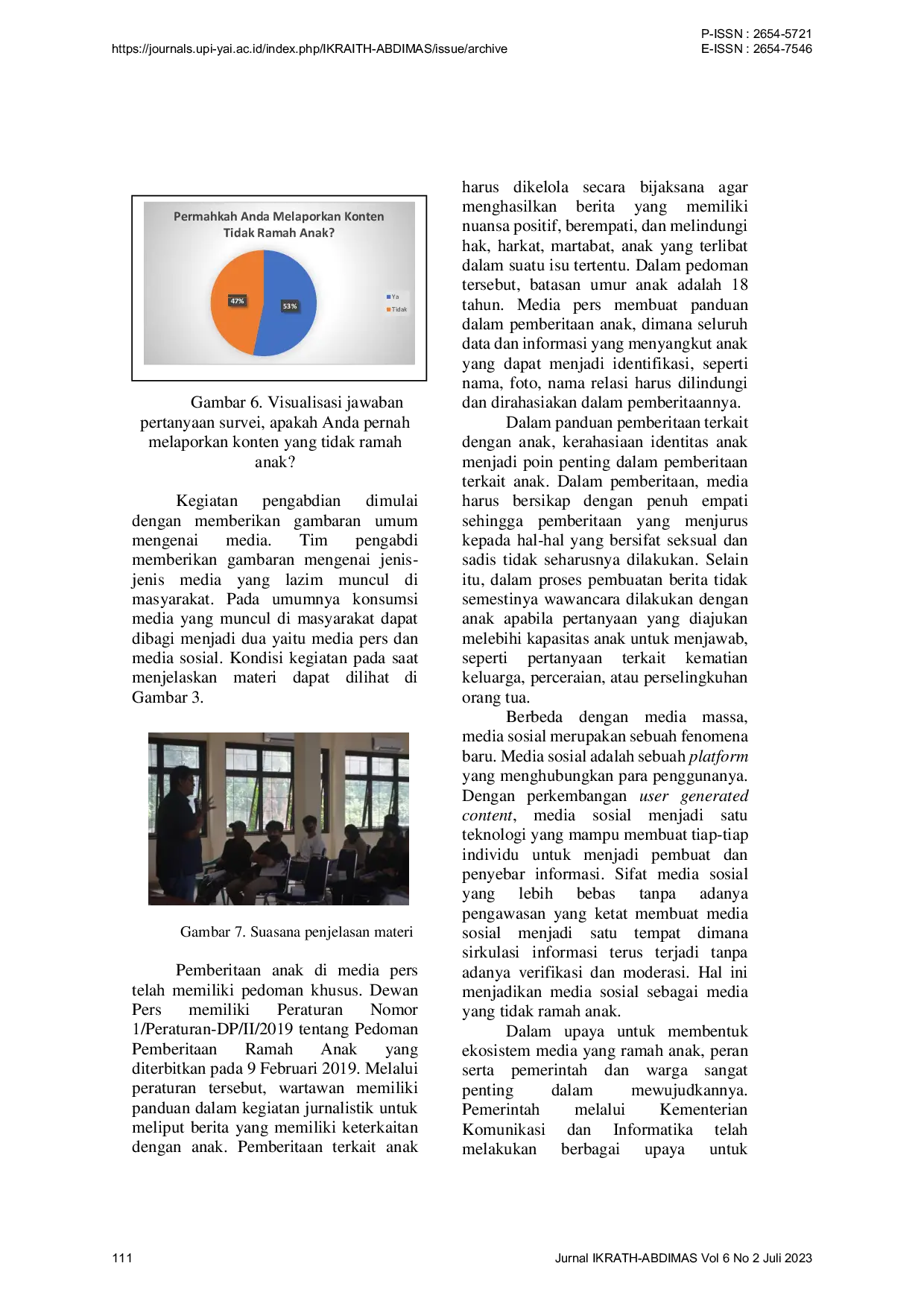 JURIS Pengenalan Konsep Media Ramah Anak Di Kelurahan Pancoran Mas Kota Depok