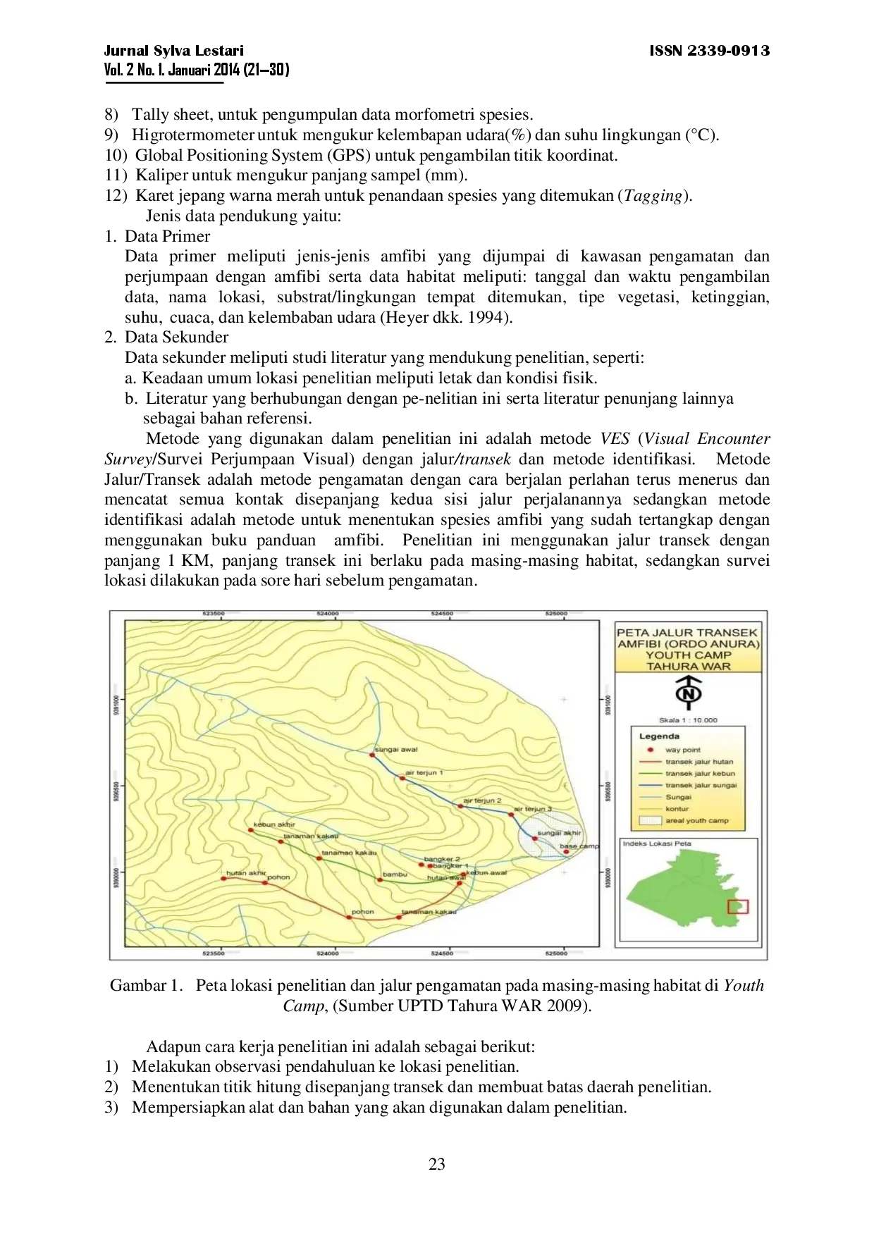 juris Keanekaragaman Jenis Amfibi Ordo Anura Pada Beberapa Tipe Habitat Di Youth Camp Desa Hurun Kecamatan Padang Cermin Kabupaten Pesawaran