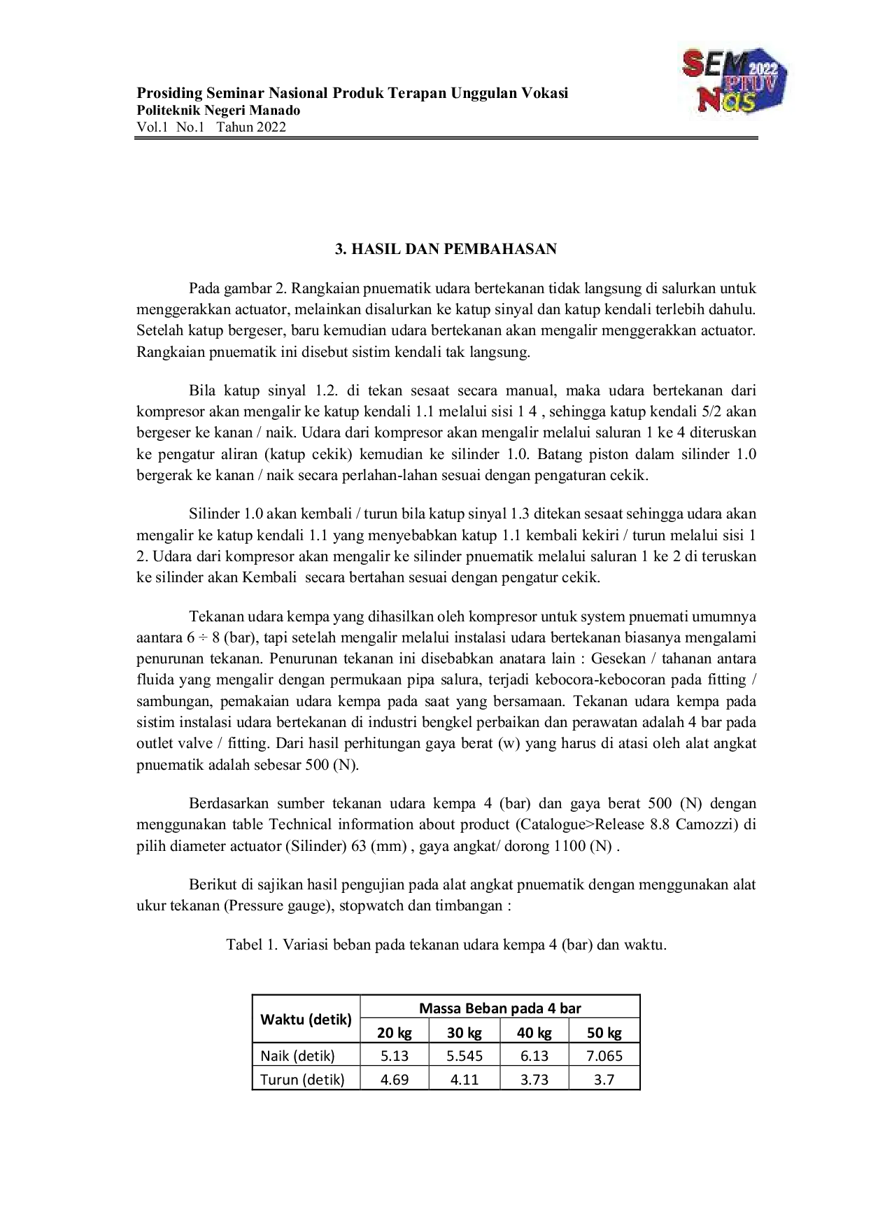 JURIS Kaji Eksperimen Alat Angkat Bantu Kerja Sistem Pneumatik Untuk Lepas Pasang Roda Kendaraan