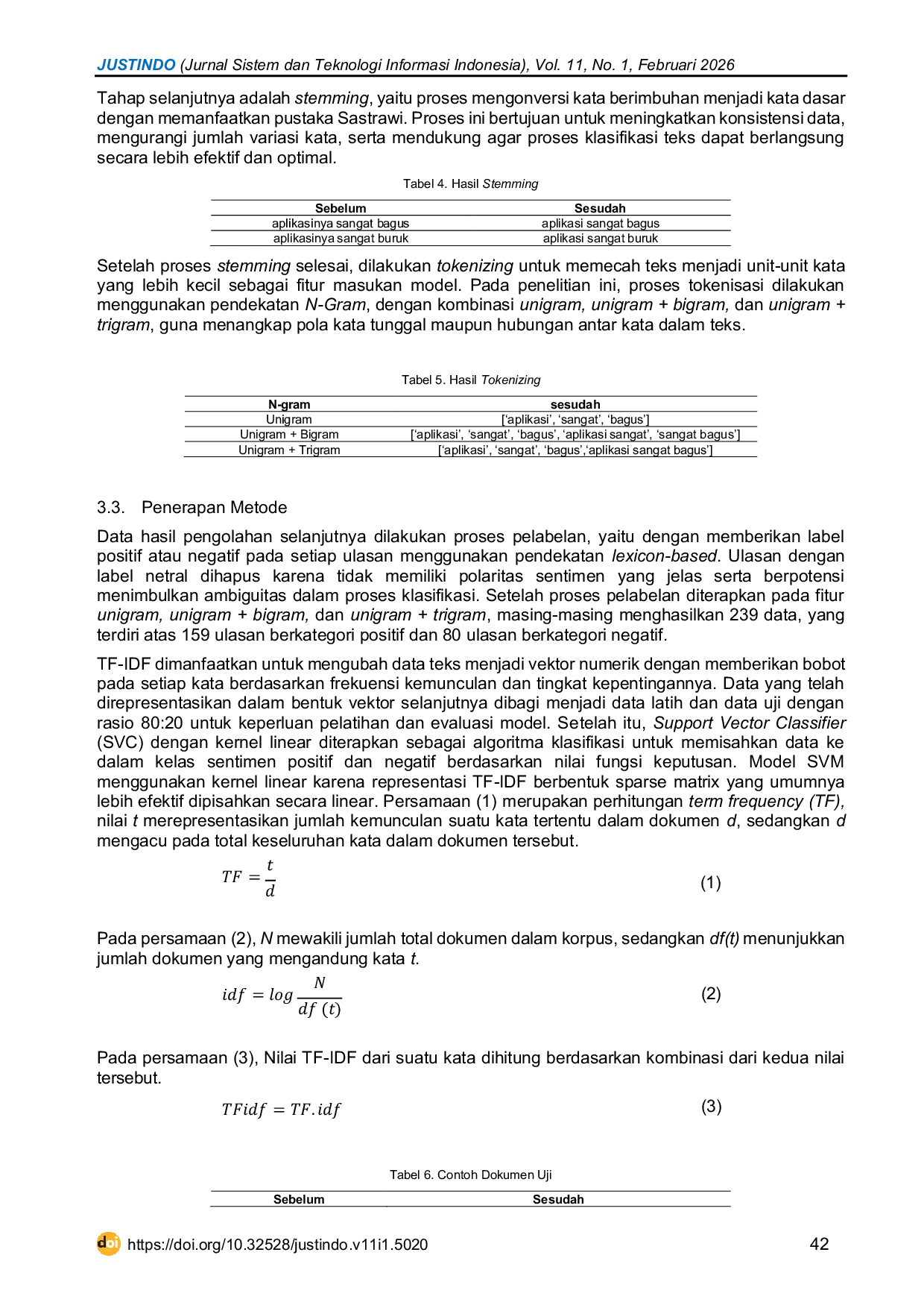 JURIS Sentiment Classification of Aci Application Reviews Using N Gram Features And Support Vector Machine SVM Algorithm
