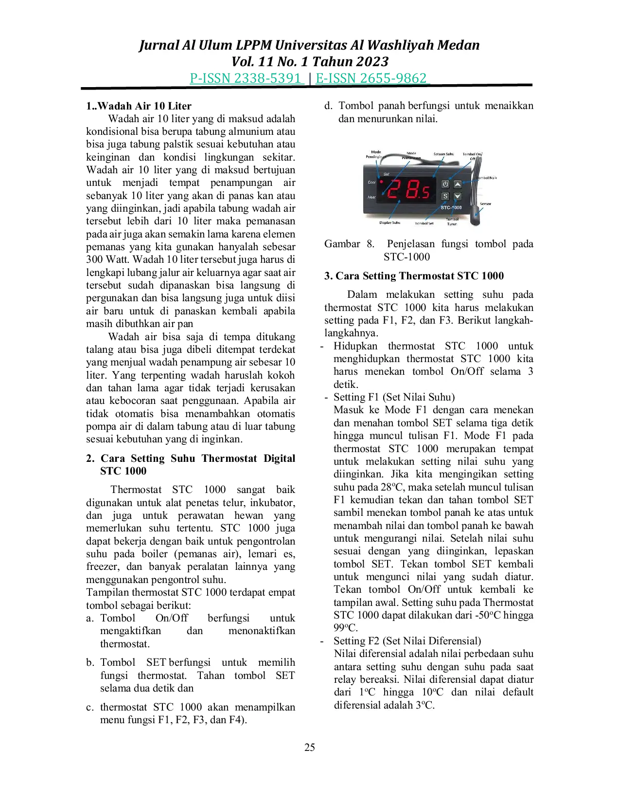 JURIS Rancang Bangun Switch Control Thermostat pada Water Heater Kapasitas 10 Liter dengan Daya 300 Watt