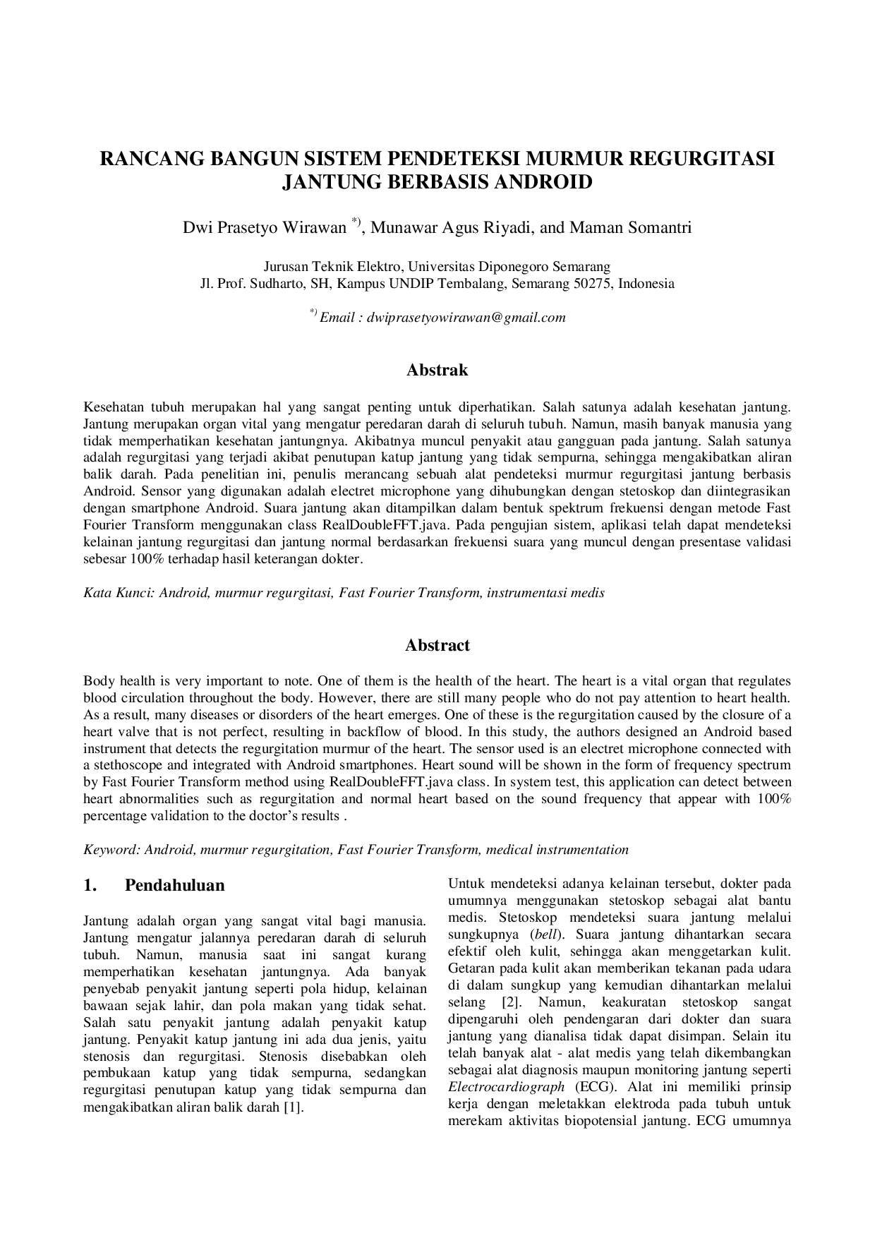 JURIS Rancang Bangun Sistem Pendeteksi Murmur Regurgitasi Jantung Berbasis Android