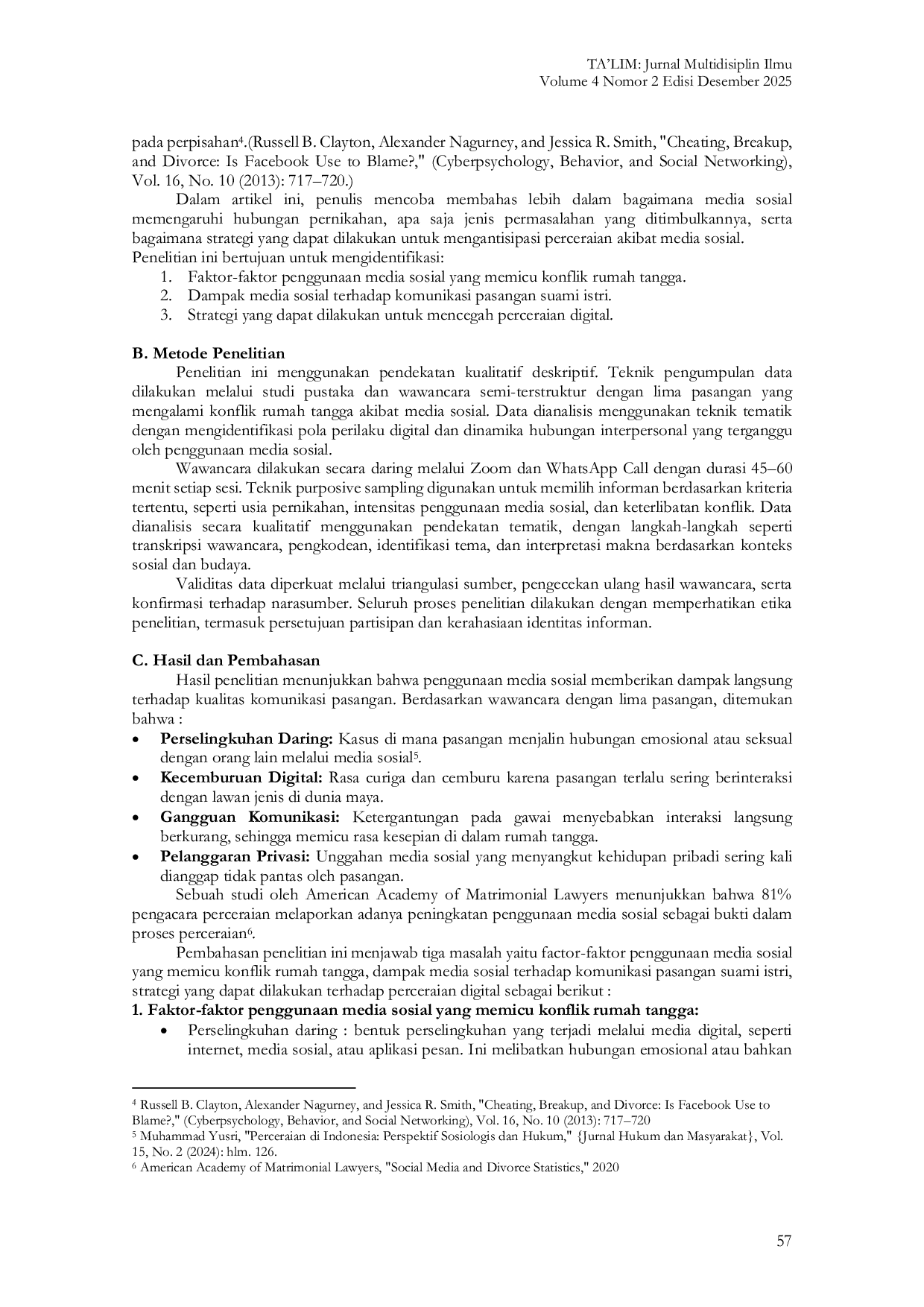 JURIS Perceraian Digital Peran Media Sosial Dalam Retaknya Rumah Tangga Di Era Teknologi