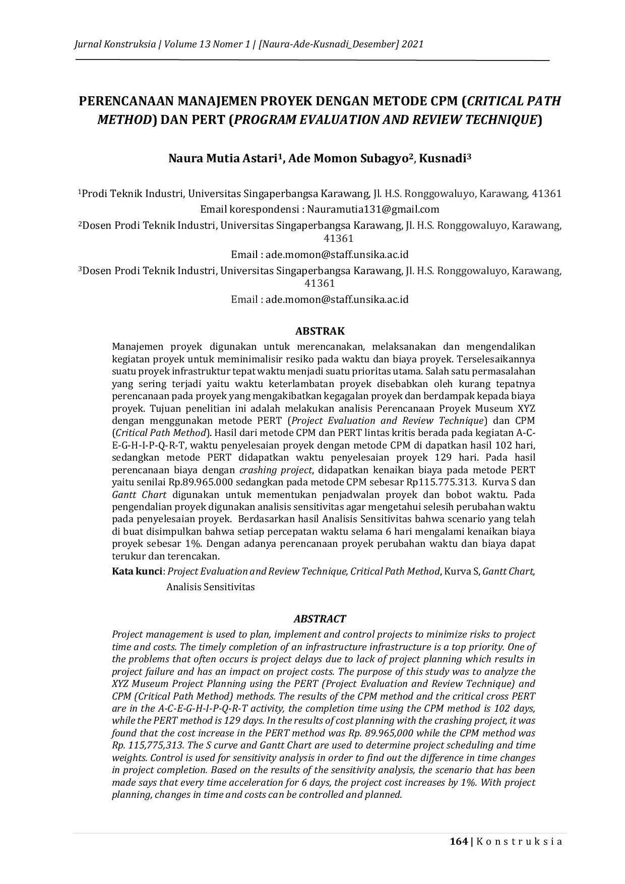 JURIS Perencanaan Manajemen Proyek Dengan Metode CPM Critical Path Method Dan Pert Program Evaluation And Review Technique