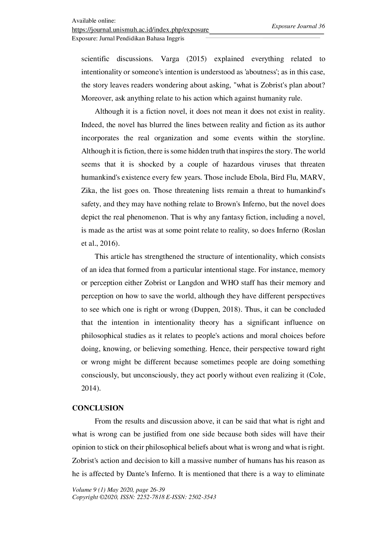 JURIS The Moral Philosophical Analysis As Reflected On Dan Brown S Inferno