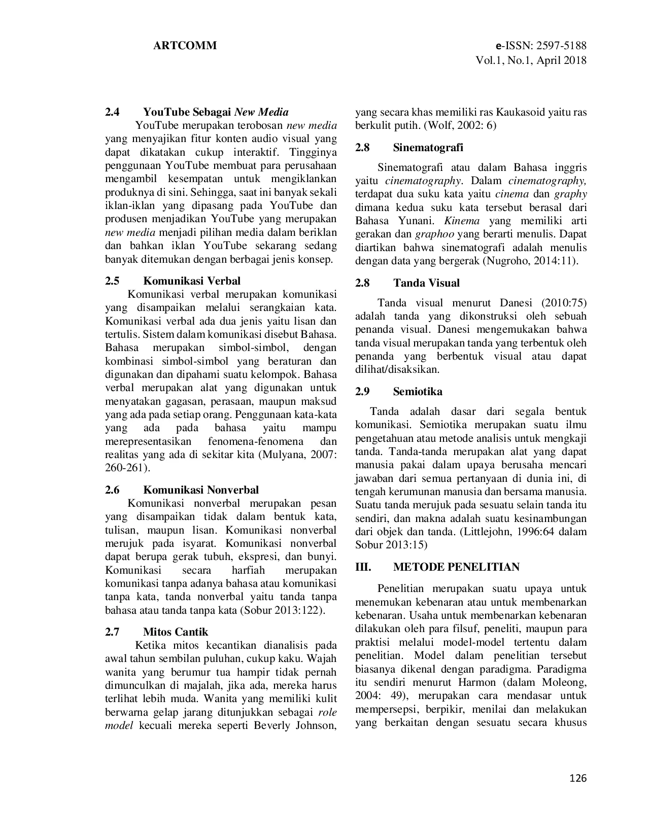 JURIS Mitos Cantik Pada Iklan Perawatan Kulit Laneige Analisis Semiotika Roland Barthes pada Iklan YouTube Versi Waterbank Series