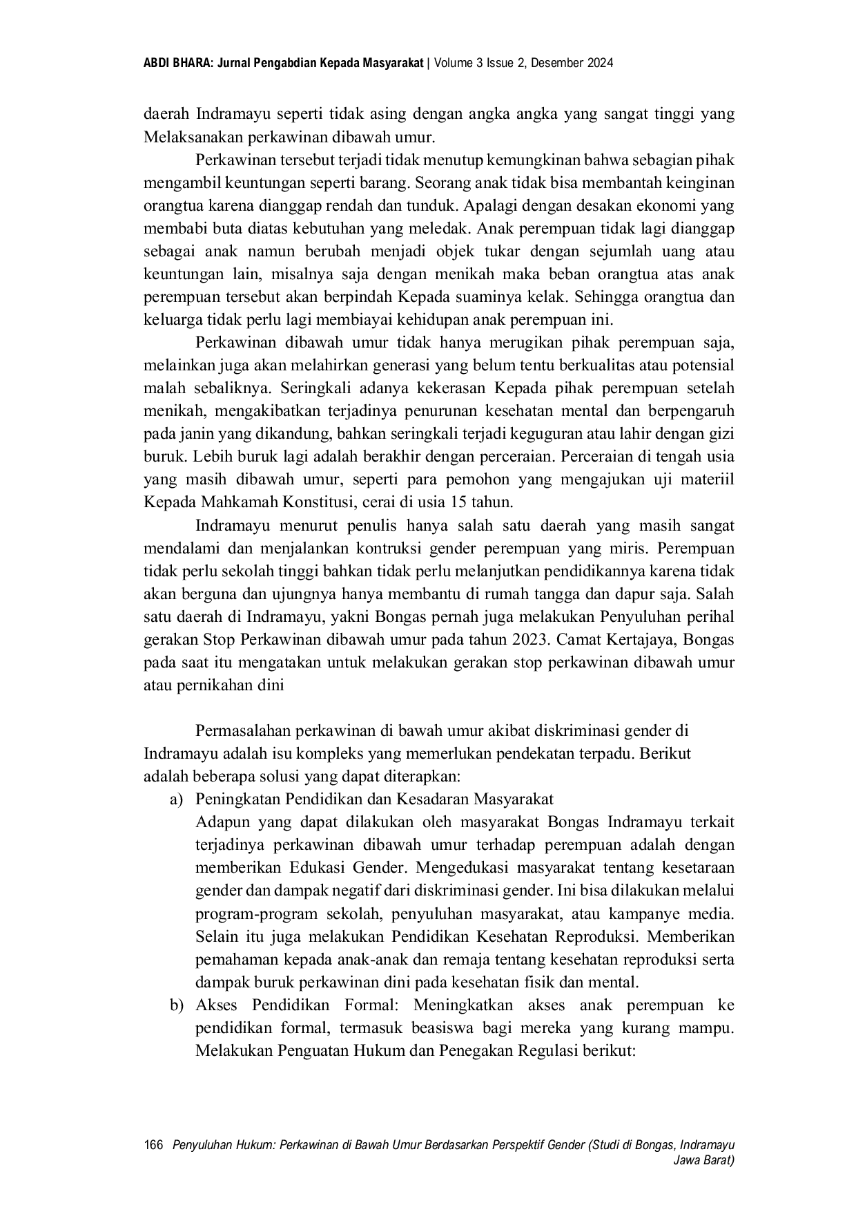 JURIS Penyuluhan Hukum Perkawinan Di Bawah Umur Berdasarkan Perspektif Diskriminasi Gender