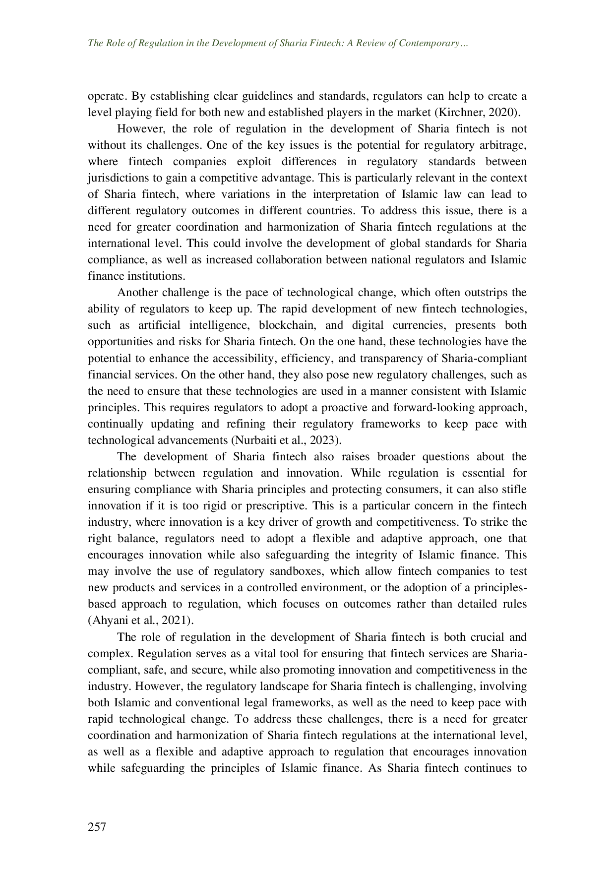 JURIS The Role of Regulation in the Development of Sharia Fintech A Review of Contemporary Islamic Economic Law