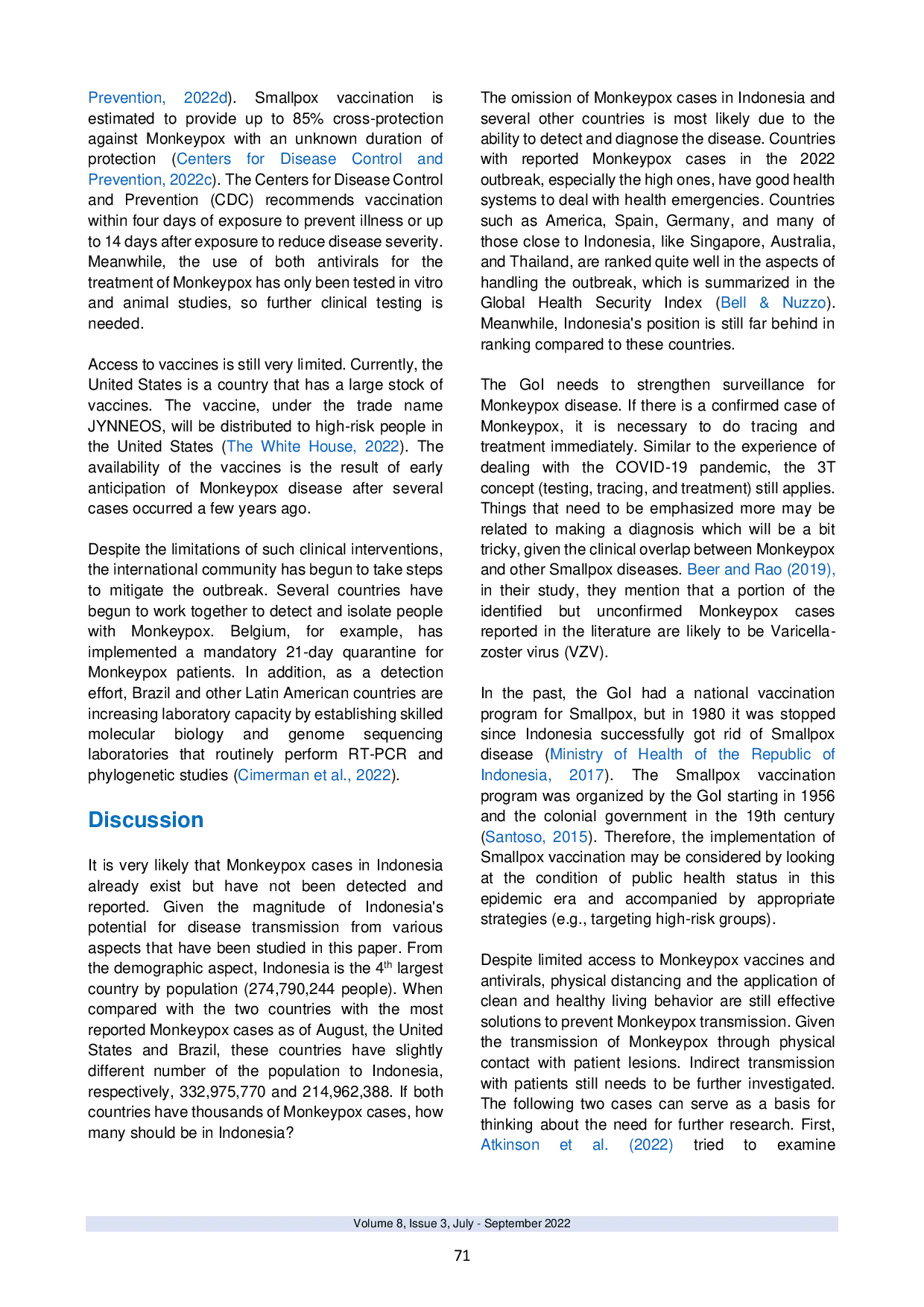 JURIS Monkeypox Transmission Risks In Indonesia