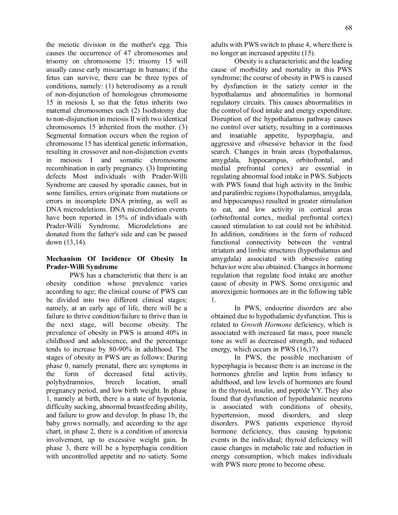 JURIS DNA Damage in Prader Willi Syndrome Against Obesity