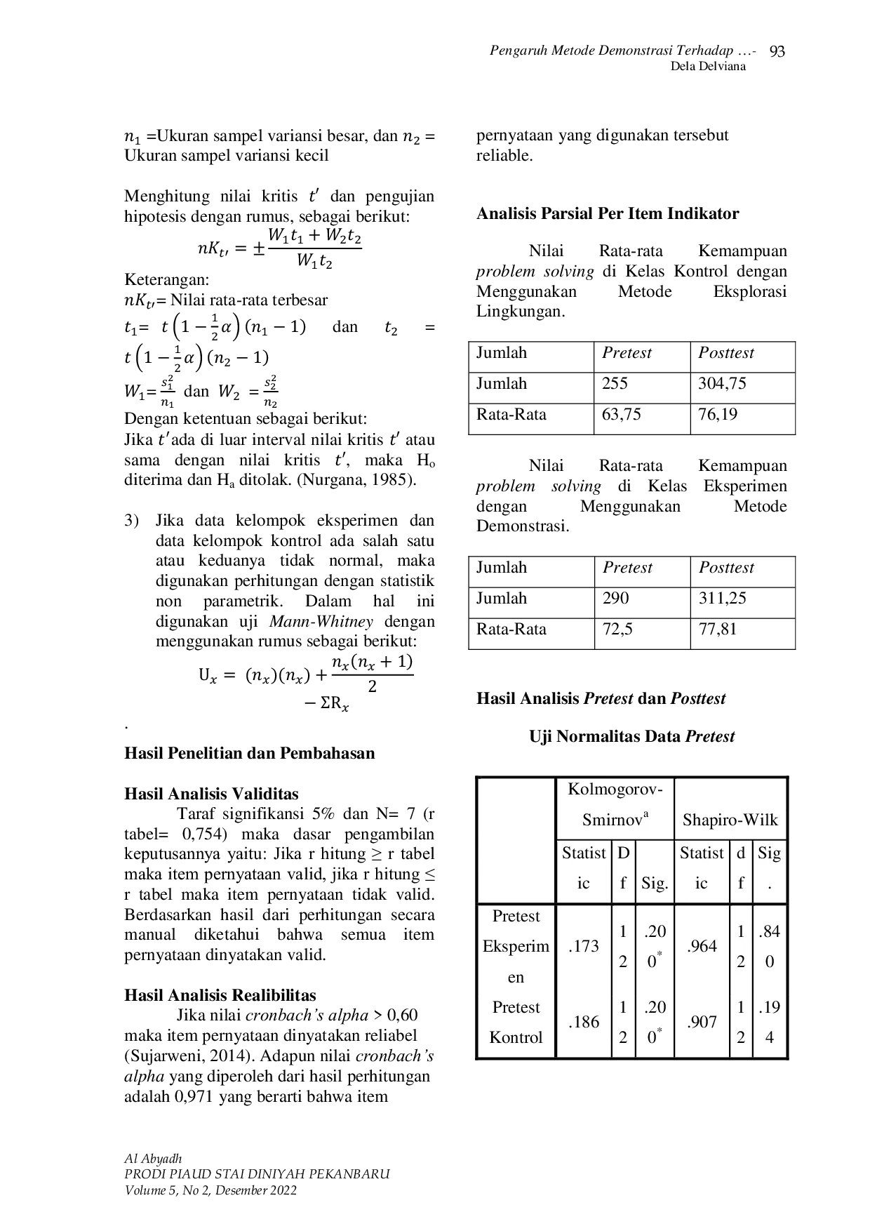 JURIS PENGARUH METODE DEMONSTRASI TERHADAP KEMAMPUAN PROBLEM SOLVING PADA PEMBELAJARAN SAINS