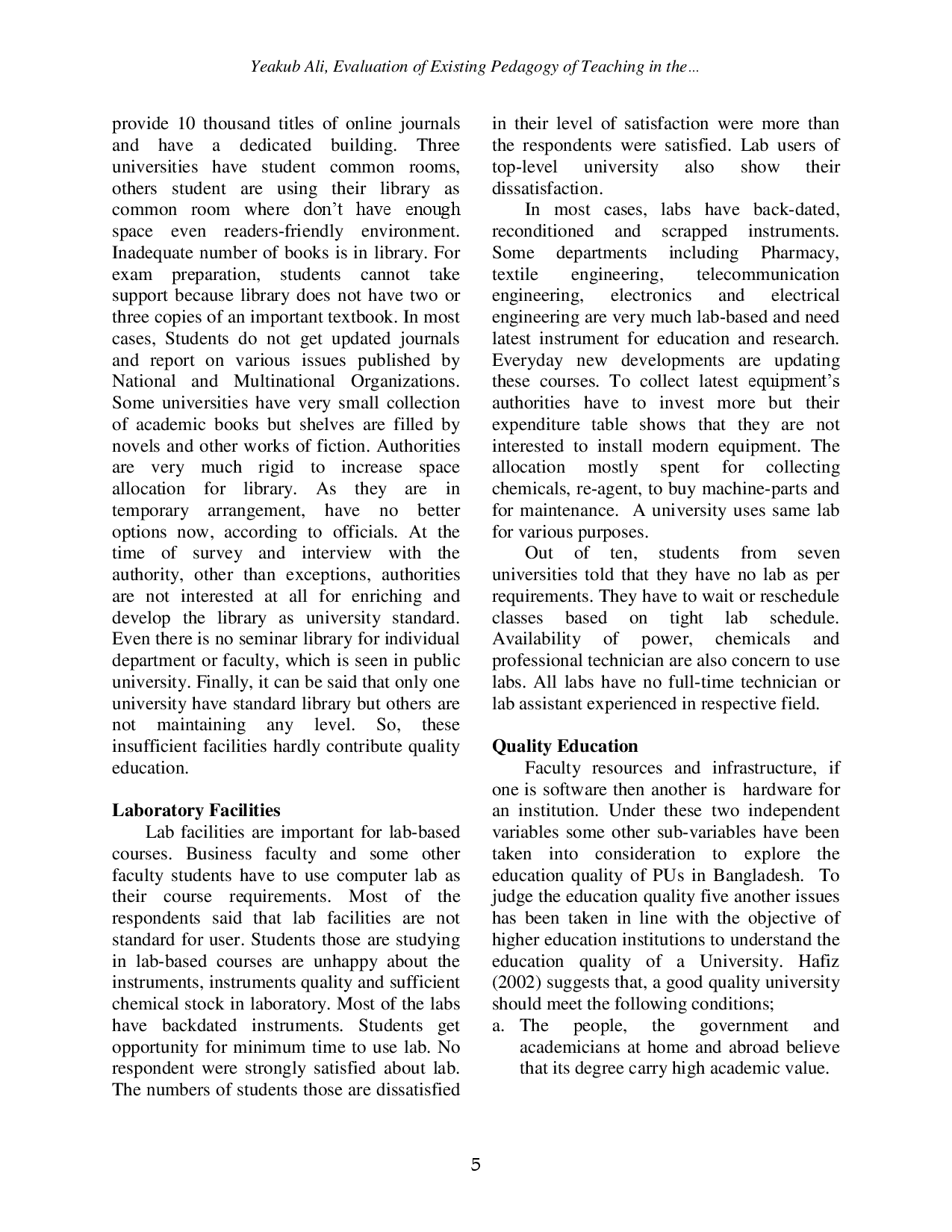 juris Evaluation of Existing Pedagogy of Teaching in the Private Universities of Bangladesh An Overview