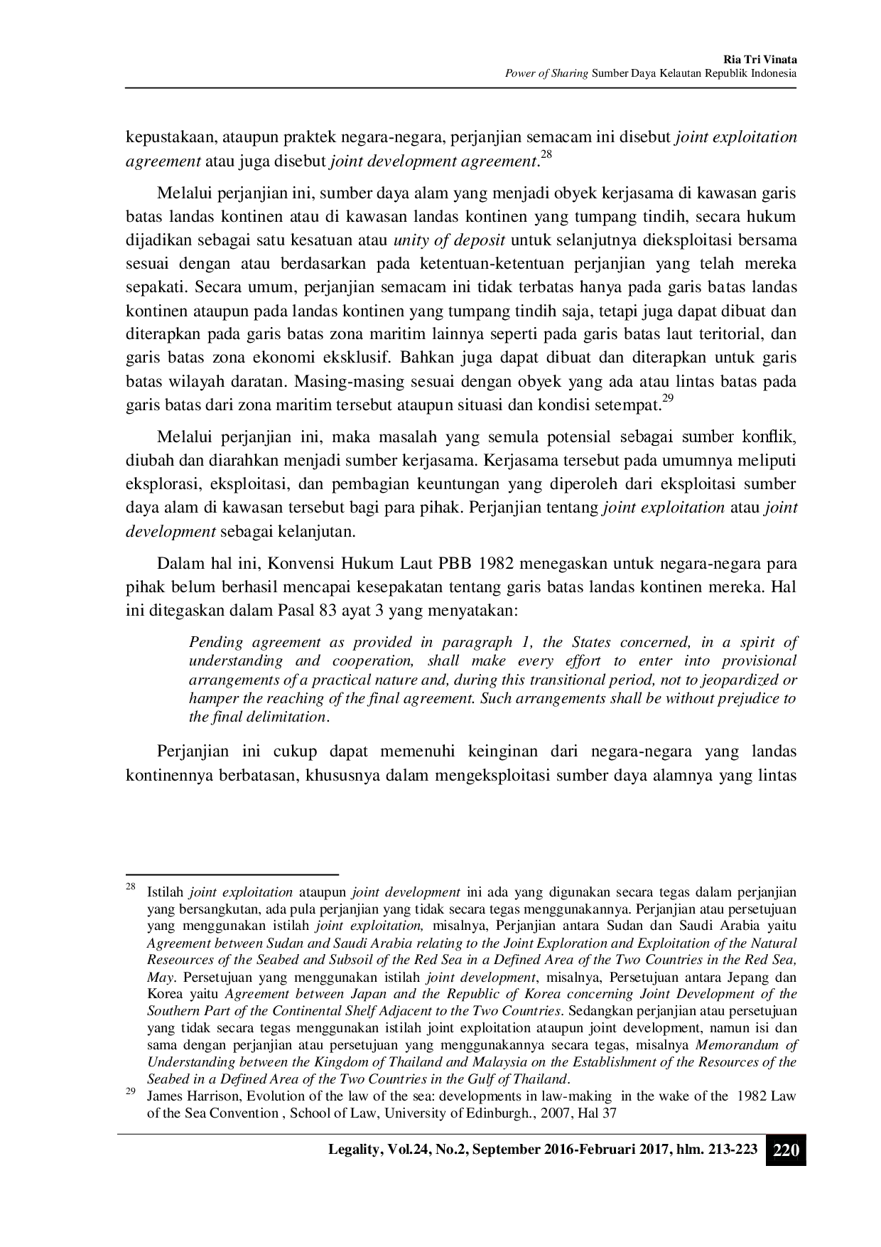 juris Power of Sharing Sumber Daya Kelautan Republik Indonesia