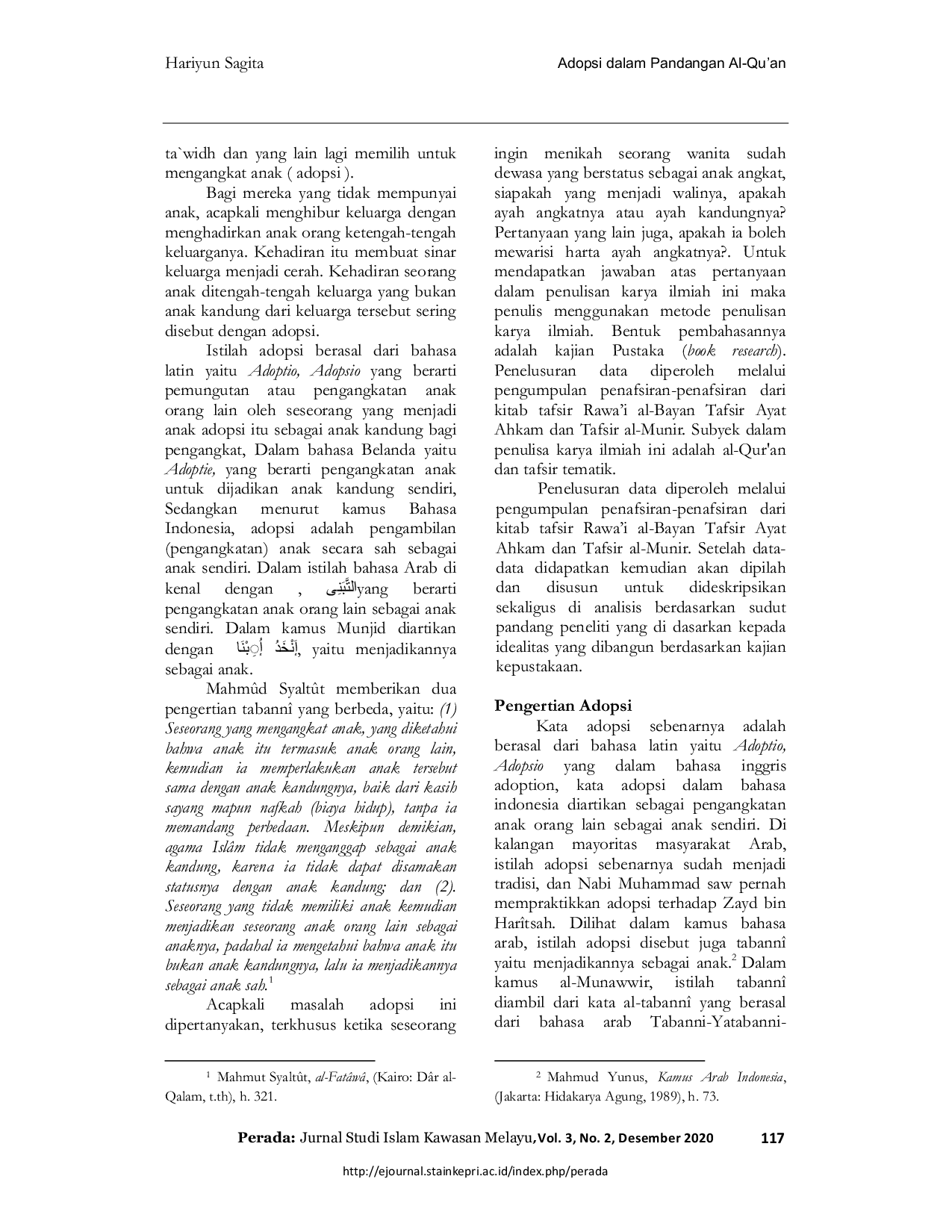 JURIS Adopsi Dalam Pandangan Al Qur an Kajian Tafsir Ijtima i