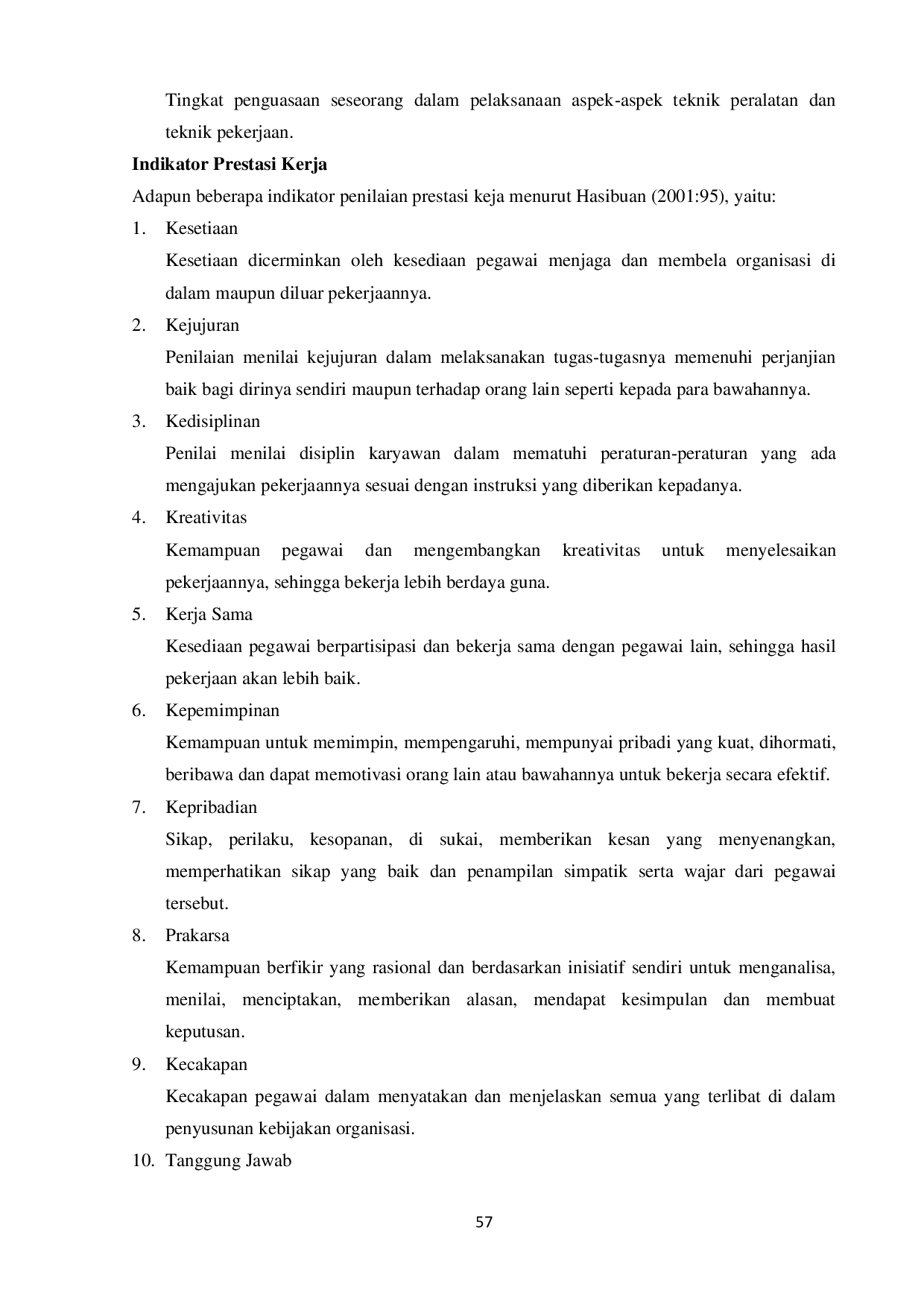 JURIS TIMOTIUS DUHA Pengaruh Pengalaman Kerja Terhadap Prestasi Kerja Pegawai Pada Kantor Camat Amandraya