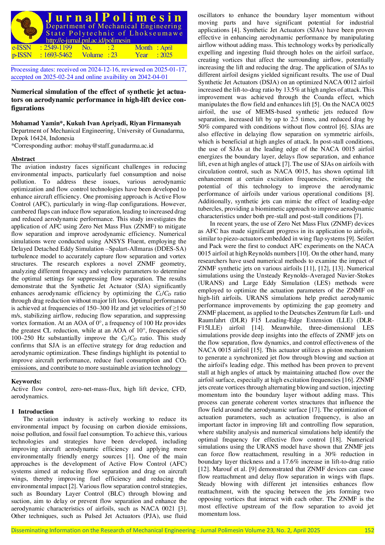 JURIS Numerical simulation of the effect of synthetic jet actuators on aerodynamic performance in high lift device configurations