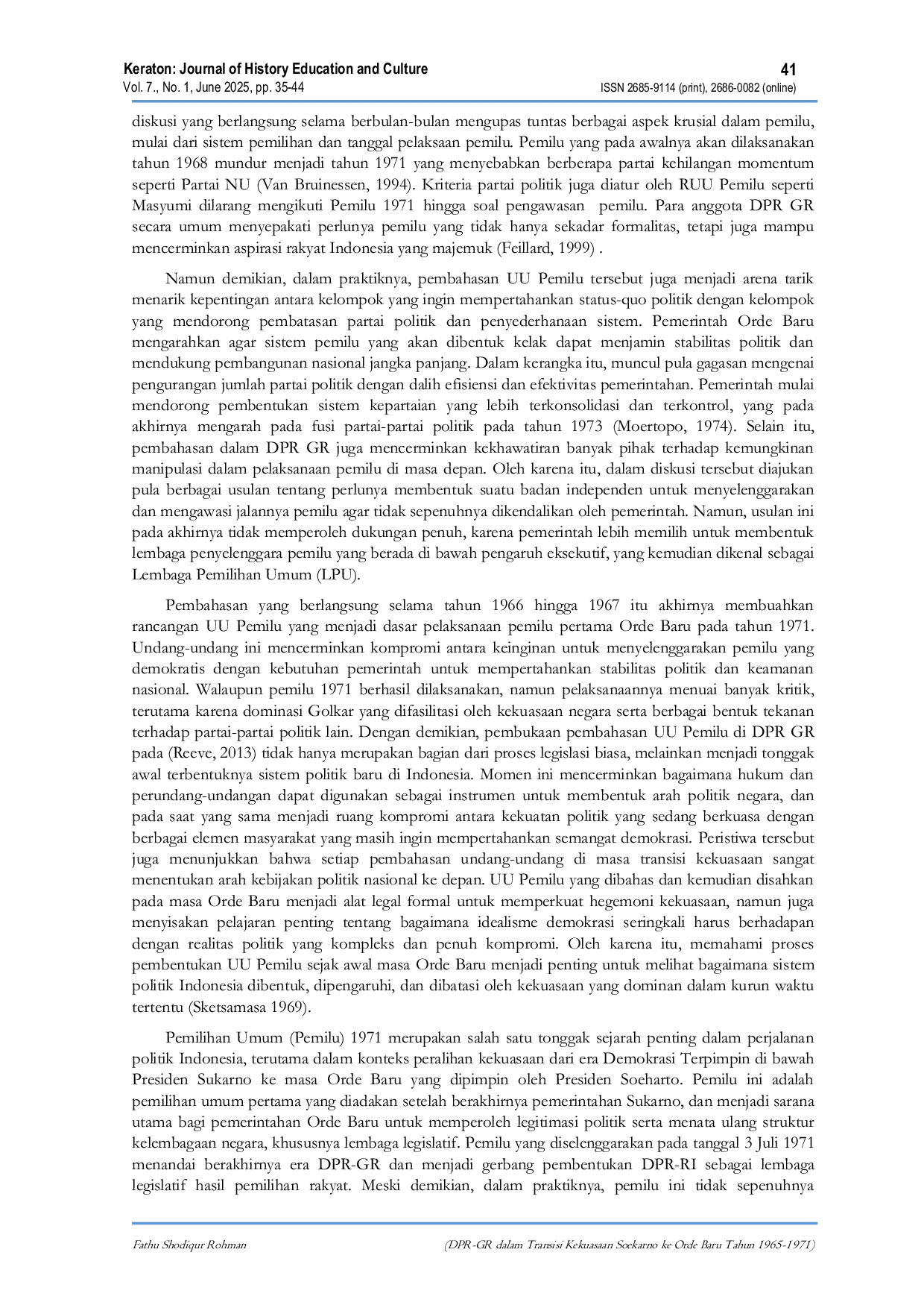 JURIS DPR GR dalam Transisi Kekuasaan Soekarno ke Orde Baru Tahun 1965 1971