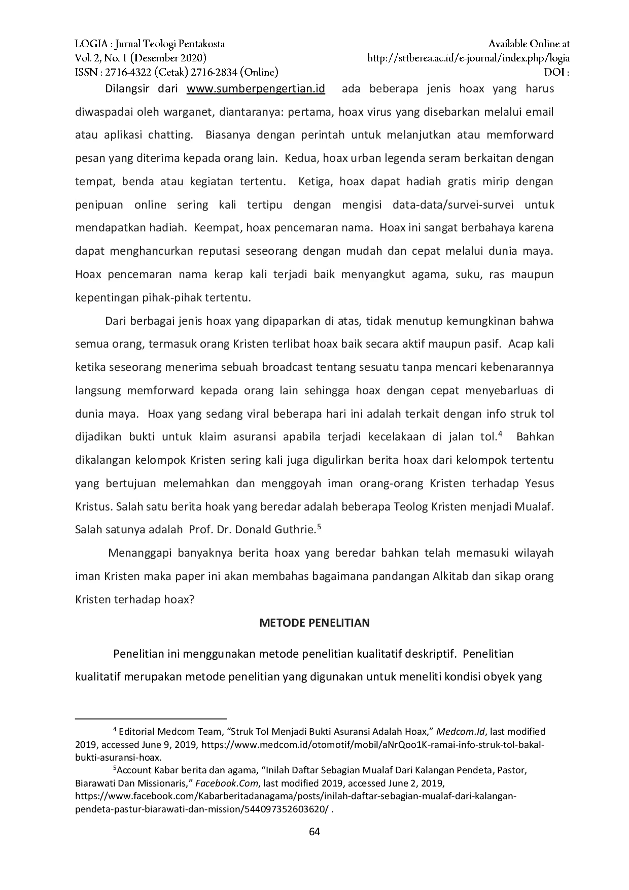 JURIS Pandangan Alkitab Dan Sikap Orang Kristen Terhadap Hoax