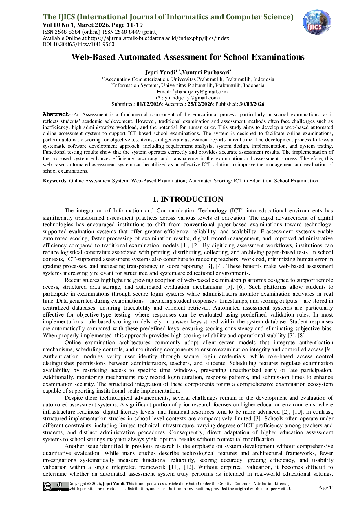 JURIS Web Based Automated Assessment for School Examinations