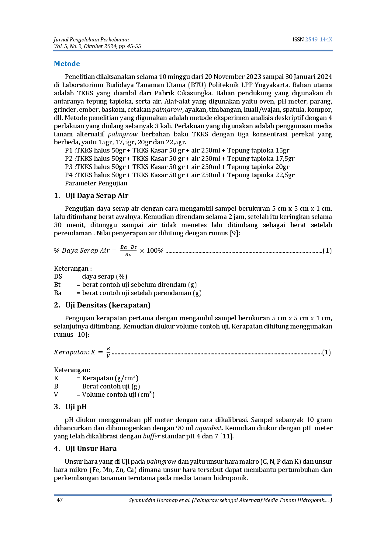 juris Palmgrow sebagai Alternatif Media Tanam Hidroponik Berbahan Tandan Kosong Kelapa Sawit TKKS