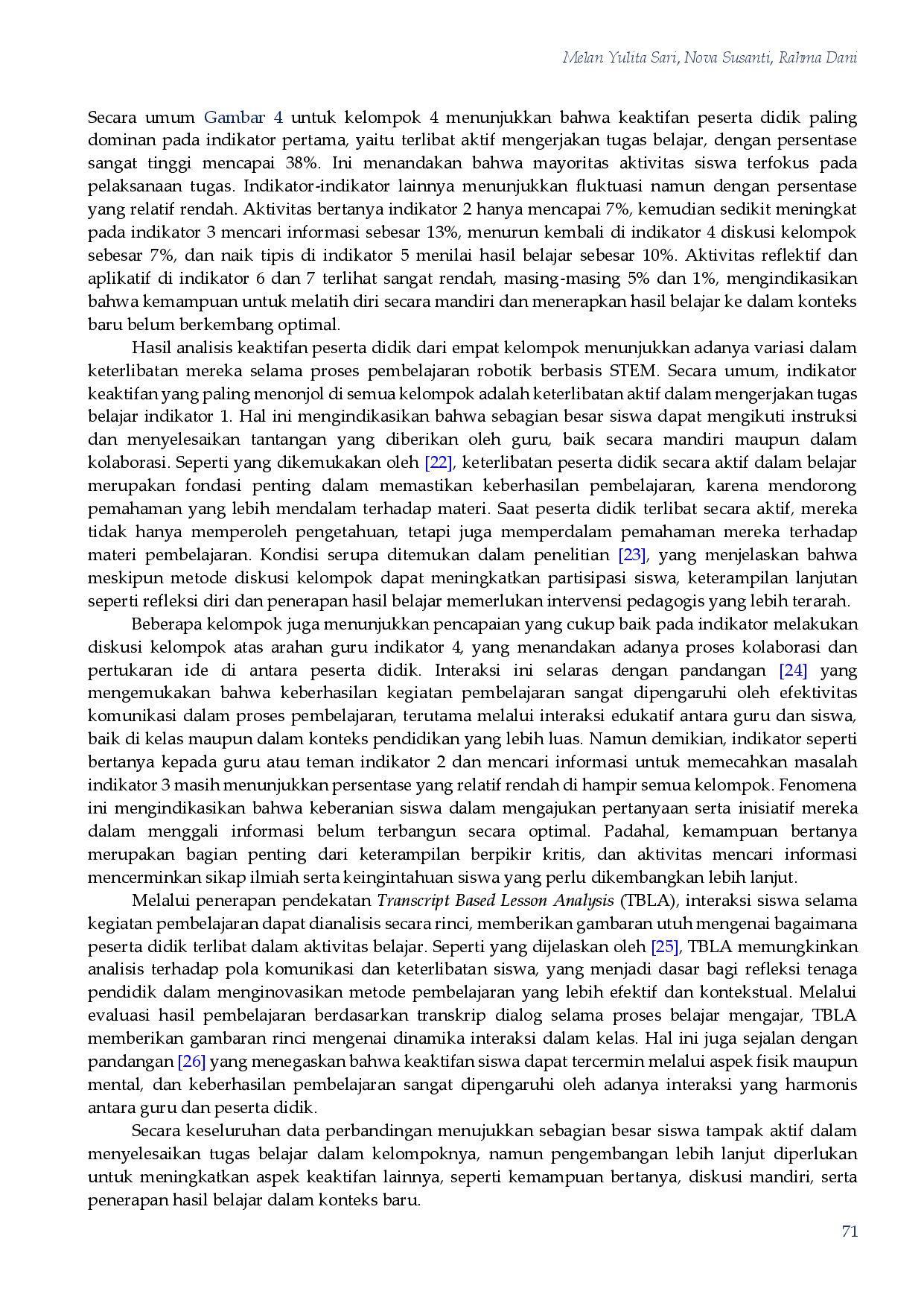 juris Analysis of Student Participation in STEM Based Robotics Lessons Using Transcript Based Lesson Analysis