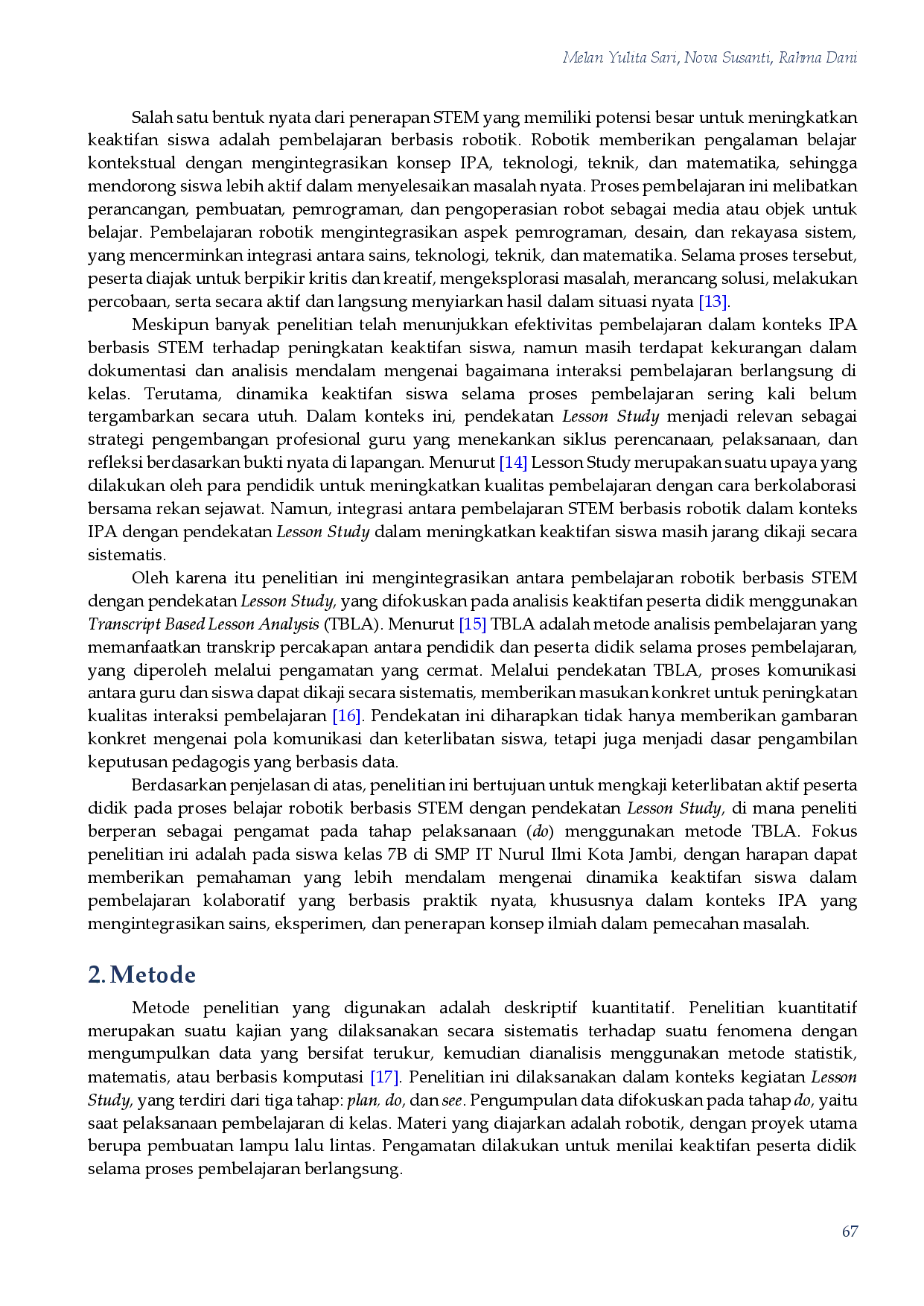 juris Analysis of Student Participation in STEM Based Robotics Lessons Using Transcript Based Lesson Analysis